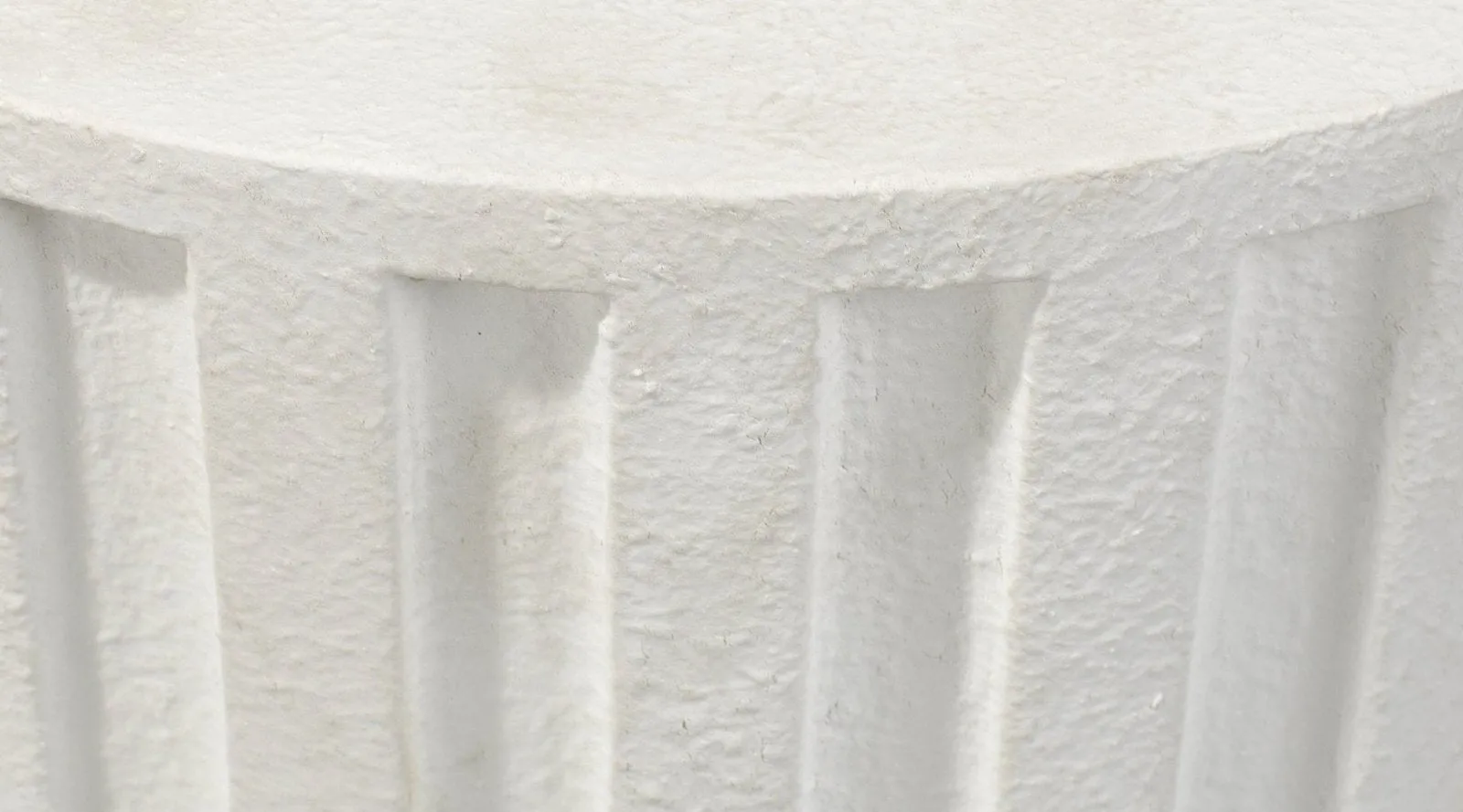 Fluted Column Side Table White