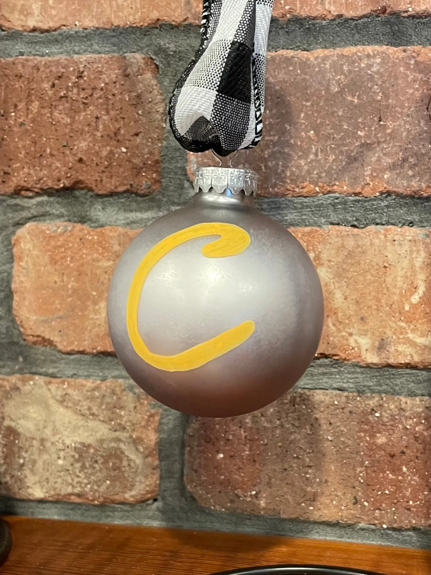 Hand-painted Secretariat Glass Ornament