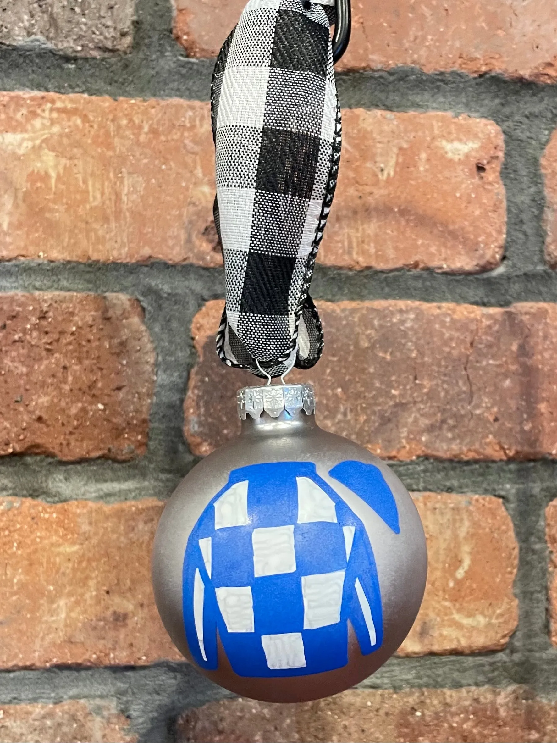 Hand-painted Secretariat Glass Ornament