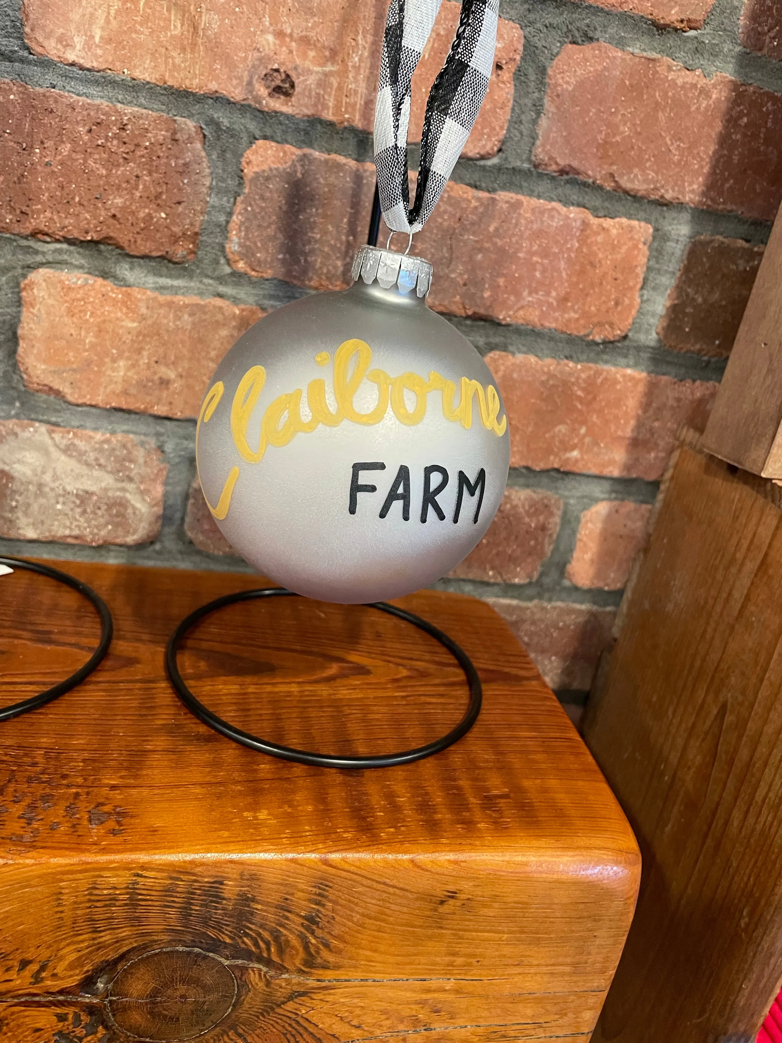 Hand-painted Secretariat Glass Ornament