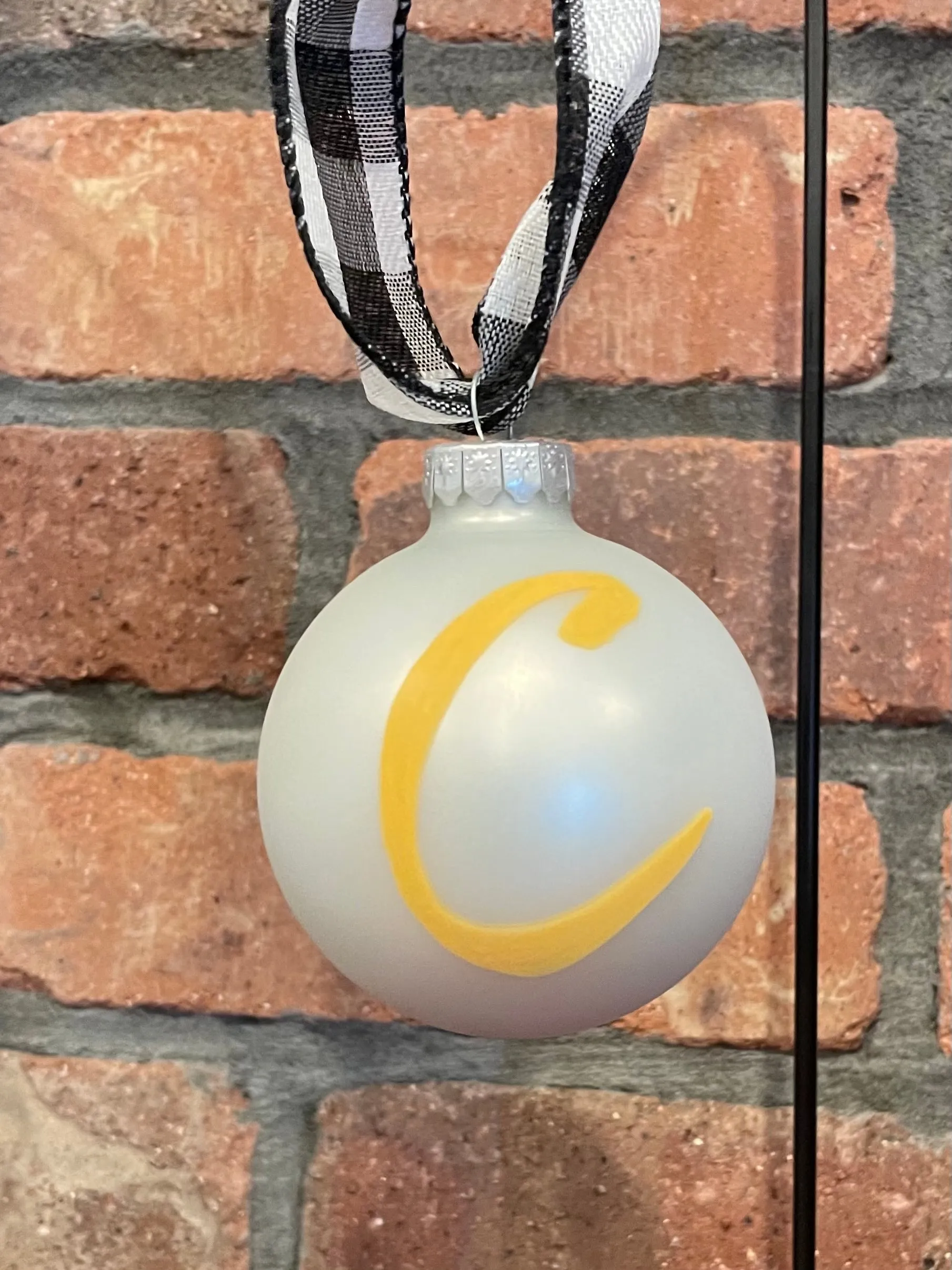 Hand-painted Secretariat Glass Ornament