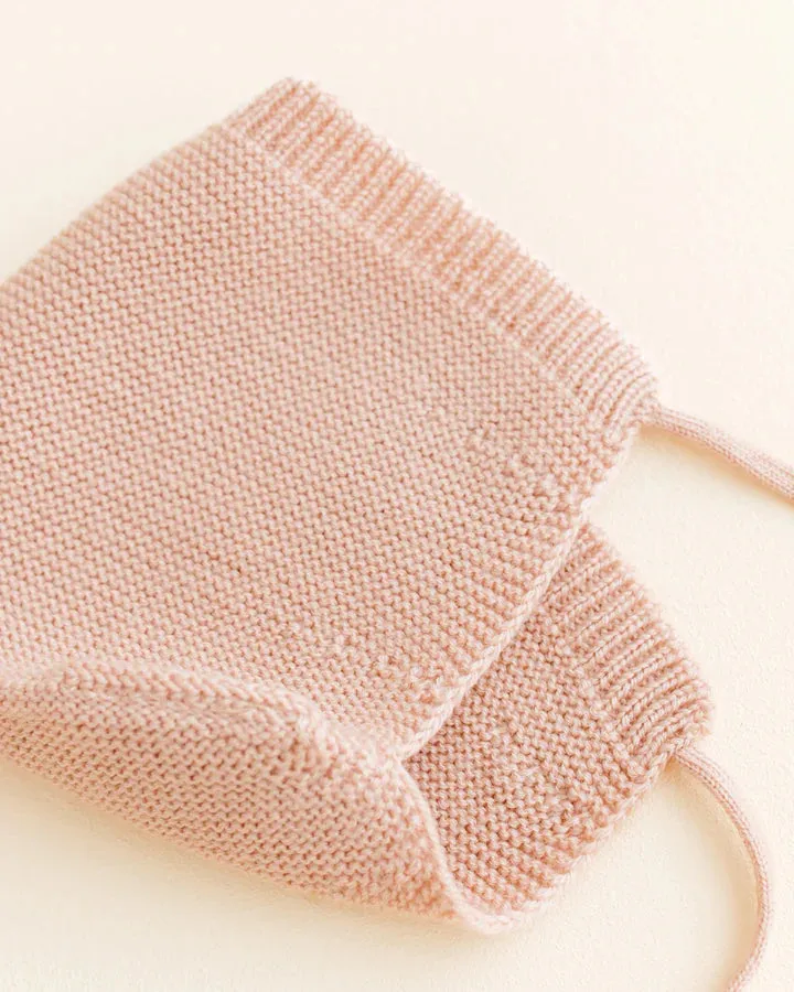 Handmade Merino Wool Newborn Bonnet - Apricot