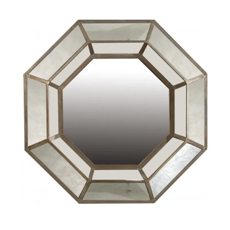 Hexagonal Harmony: Fancy Modern Accent Mirror
