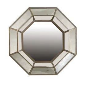 Hexagonal Harmony: Fancy Modern Accent Mirror