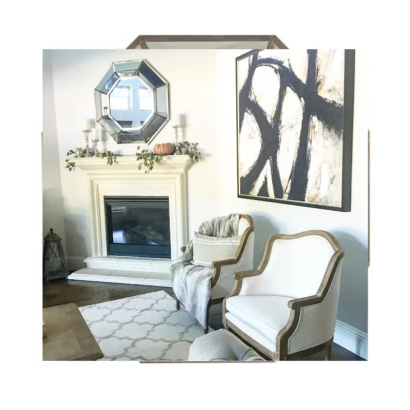 Hexagonal Harmony: Fancy Modern Accent Mirror