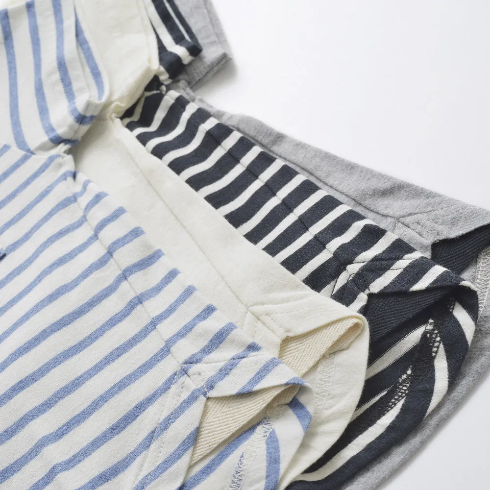 HÄP & CRAFT | Kidswear | Smile Cotton Plain Stitch T-shirt - Off White / Top Gray / Off White x Top Blue / Black Off