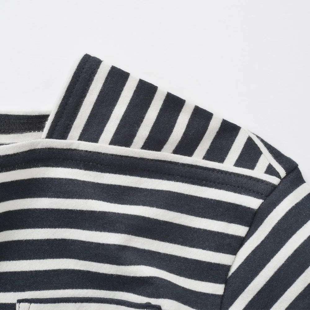 HÄP & CRAFT | Kidswear | Smile Cotton Plain Stitch T-shirt - Off White / Top Gray / Off White x Top Blue / Black Off