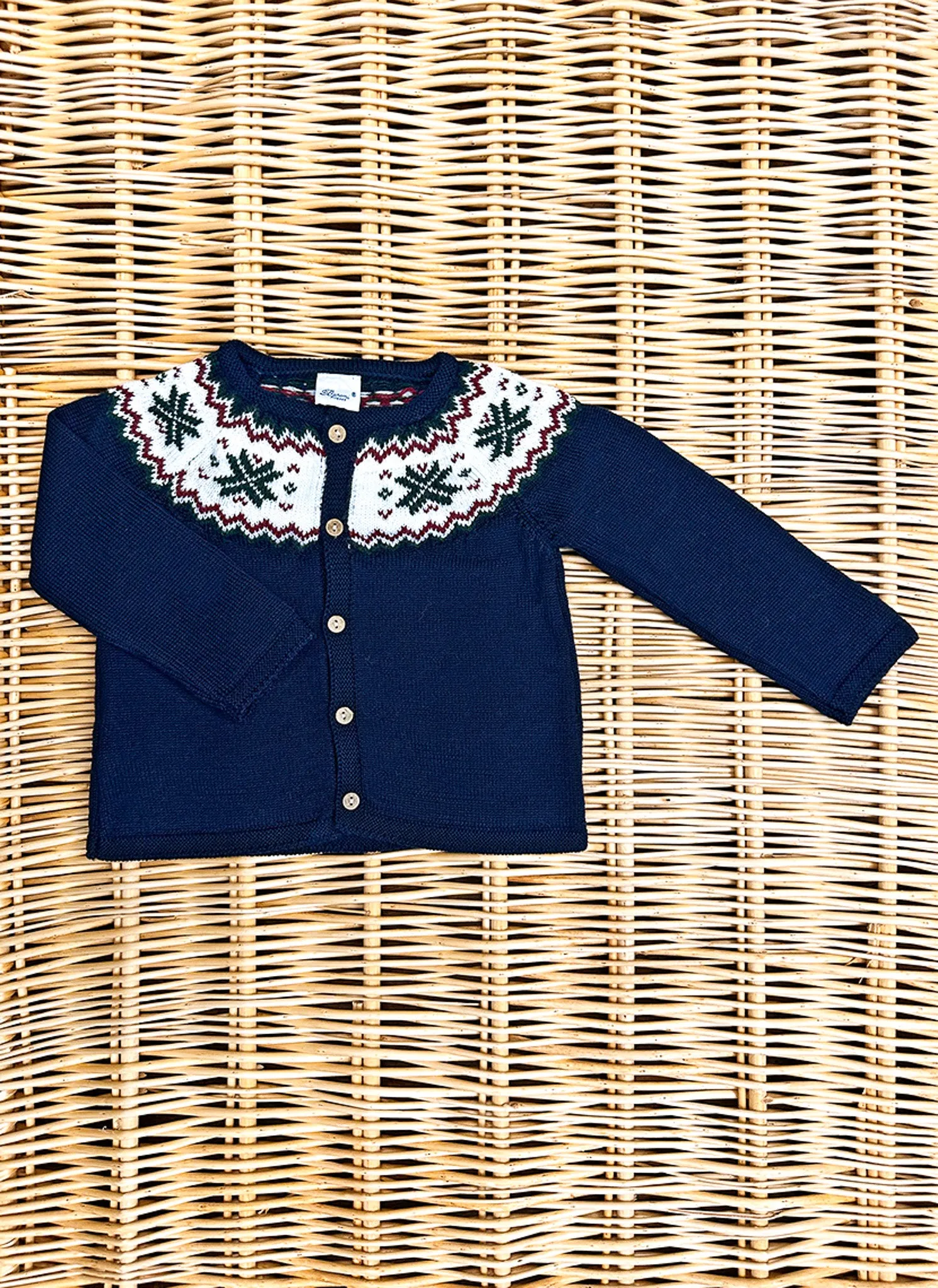 Jacquard Wool Cardigan