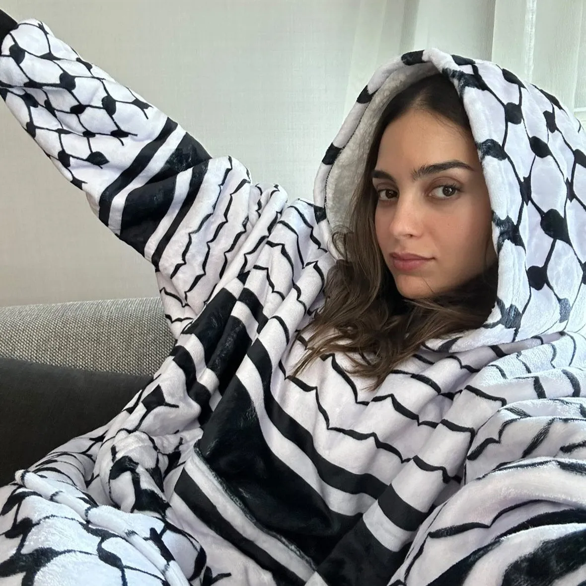 Kufiya Blanket Hoodie