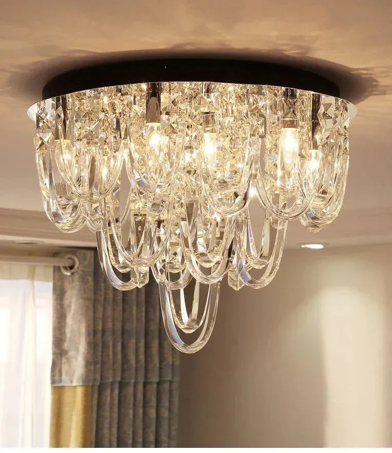 Luxury LED Crystal Pendant Lights Crystal Hanging Design Pendant Lighting For Kitchen Bedroom Hall Lamparas Infantiles Techo