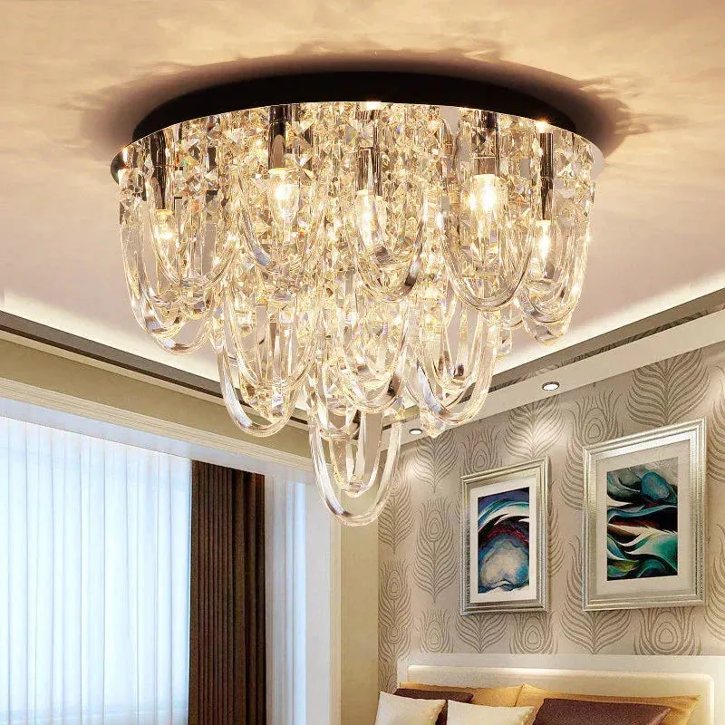 Luxury LED Crystal Pendant Lights Crystal Hanging Design Pendant Lighting For Kitchen Bedroom Hall Lamparas Infantiles Techo