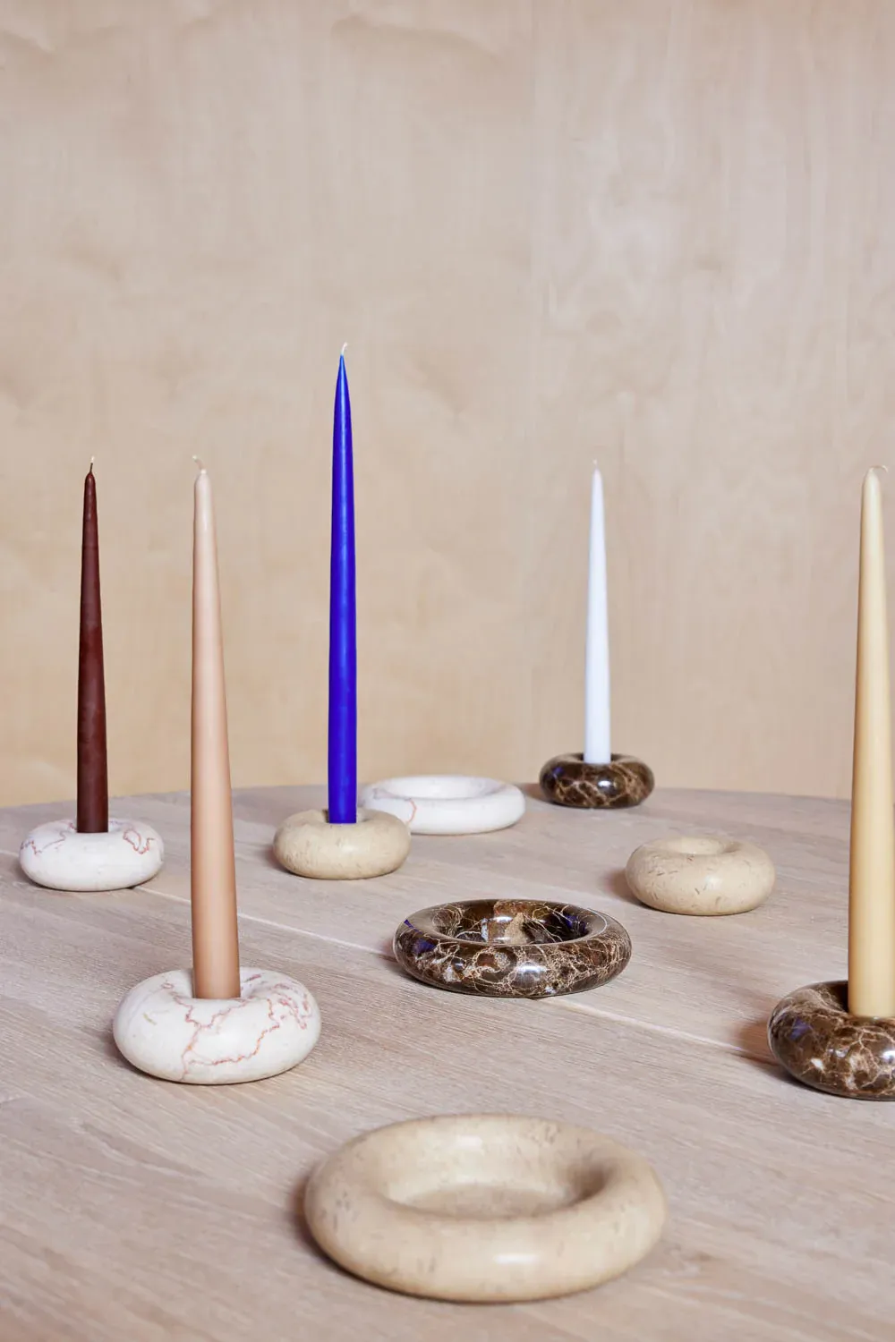 Medium Fukai Taper Candles Set of 2 - White