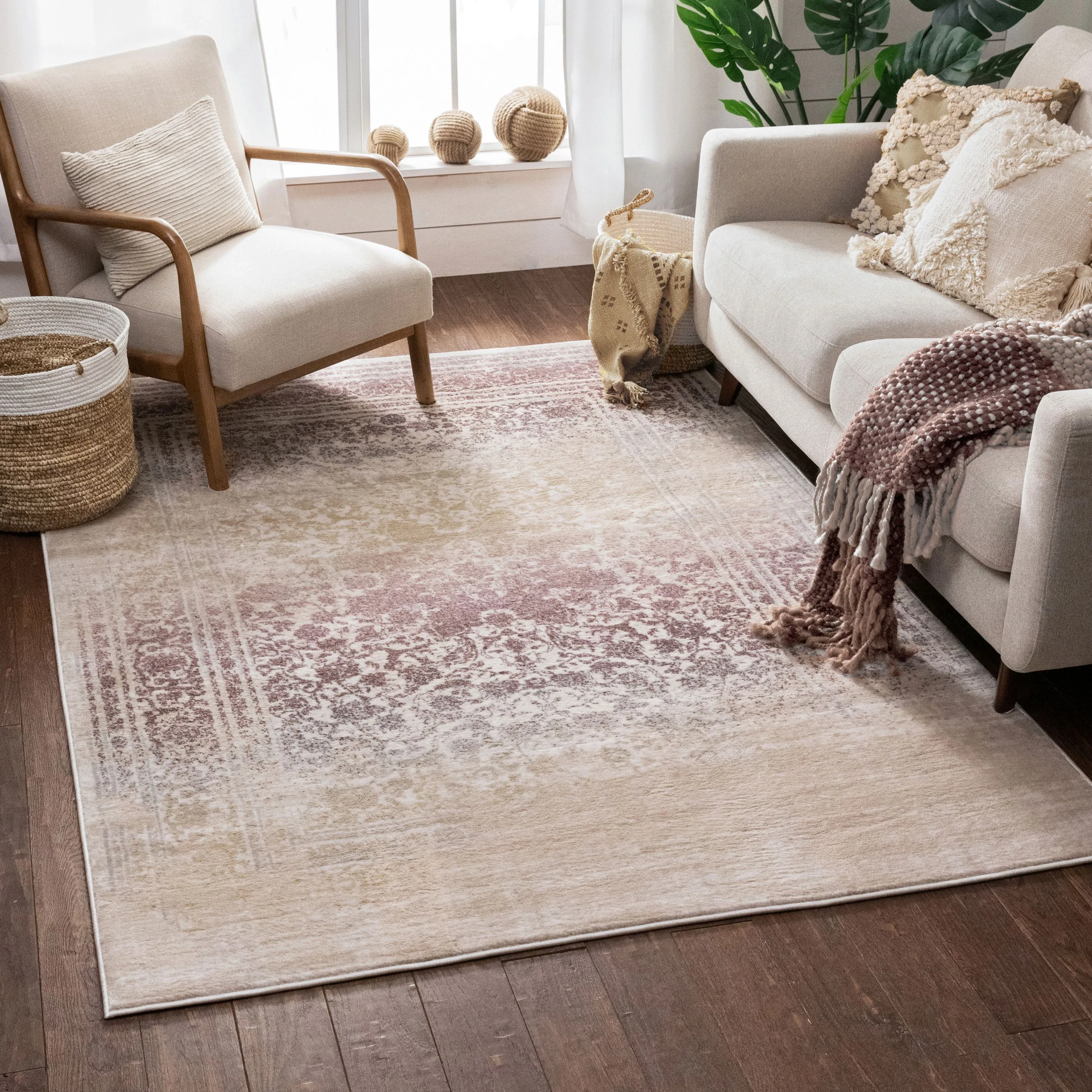 Melange Lavender Vintage Modern Rug