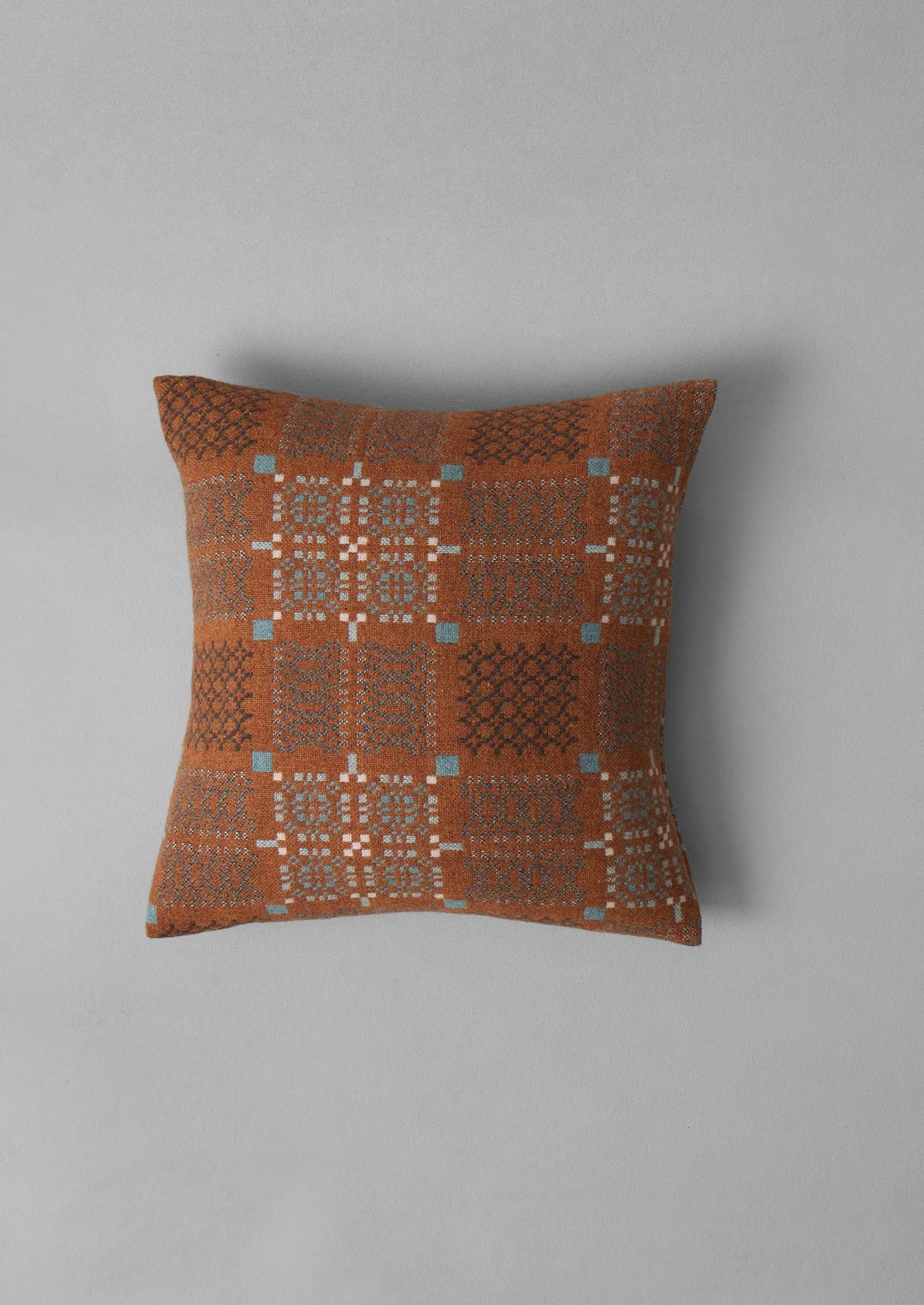 Melin Tregwynt Cushion Cover | Rust/Topaz