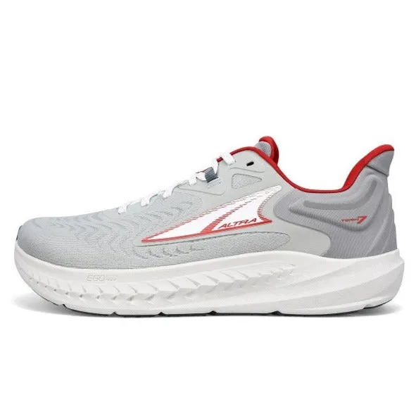 Mens Altra Torin 7 Running Shoes - Gray/Red Performance Sneakers for Comfort & Support