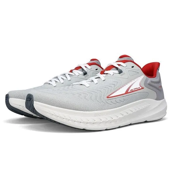 Mens Altra Torin 7 Running Shoes - Gray/Red Performance Sneakers for Comfort & Support