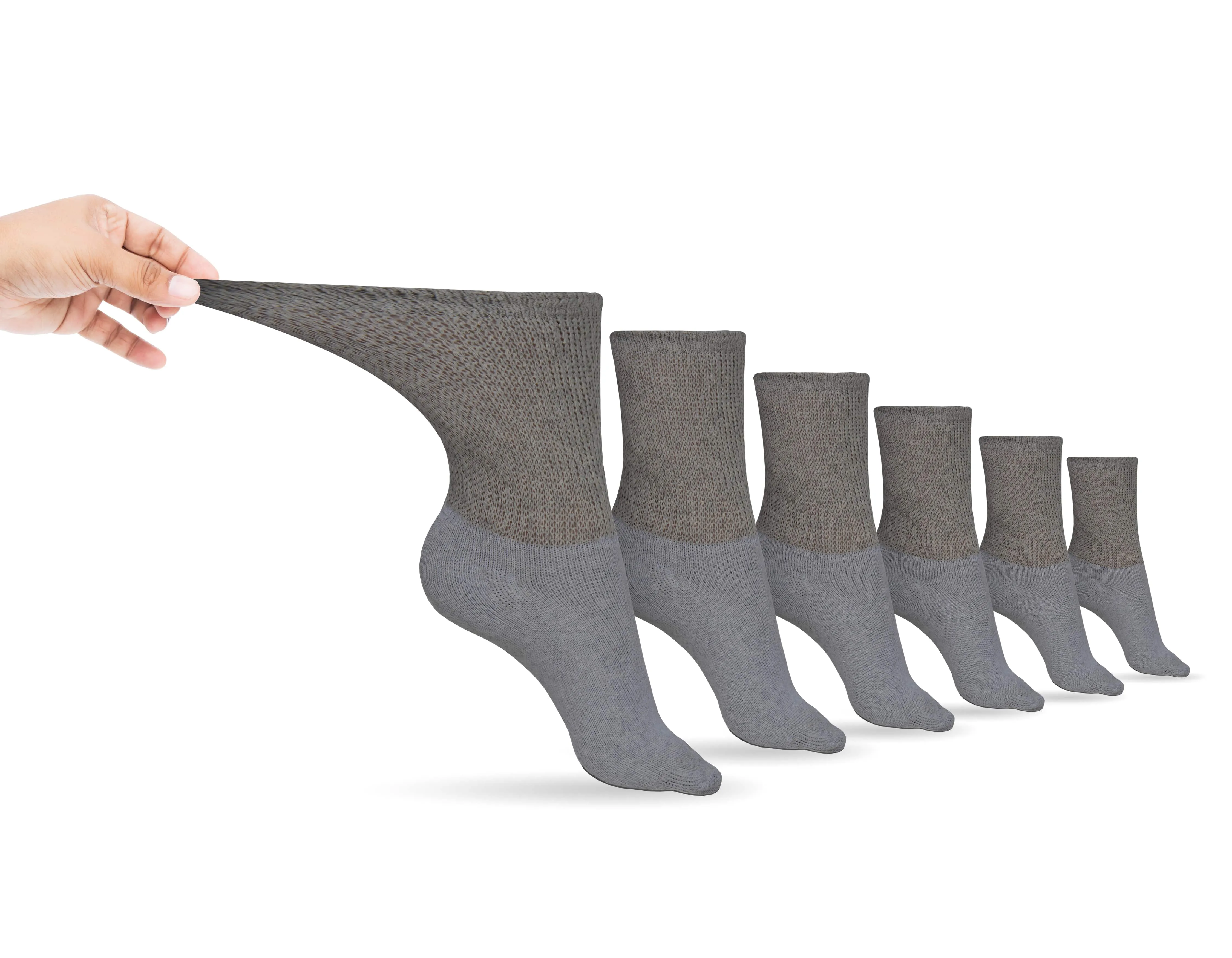 Men's Cotton Diabetic Crew Socks (6 Pair)