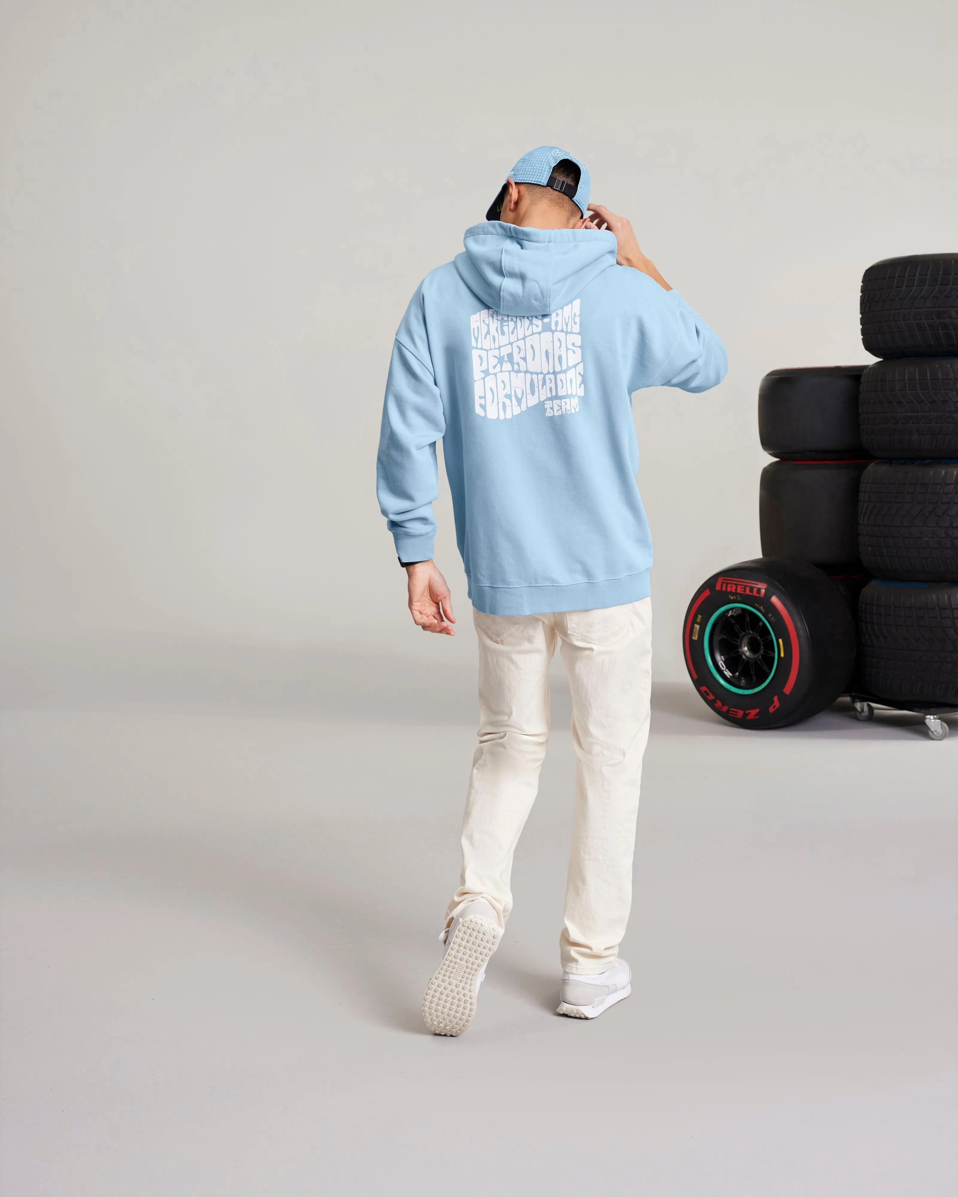 Mens Retro Hoody Sky