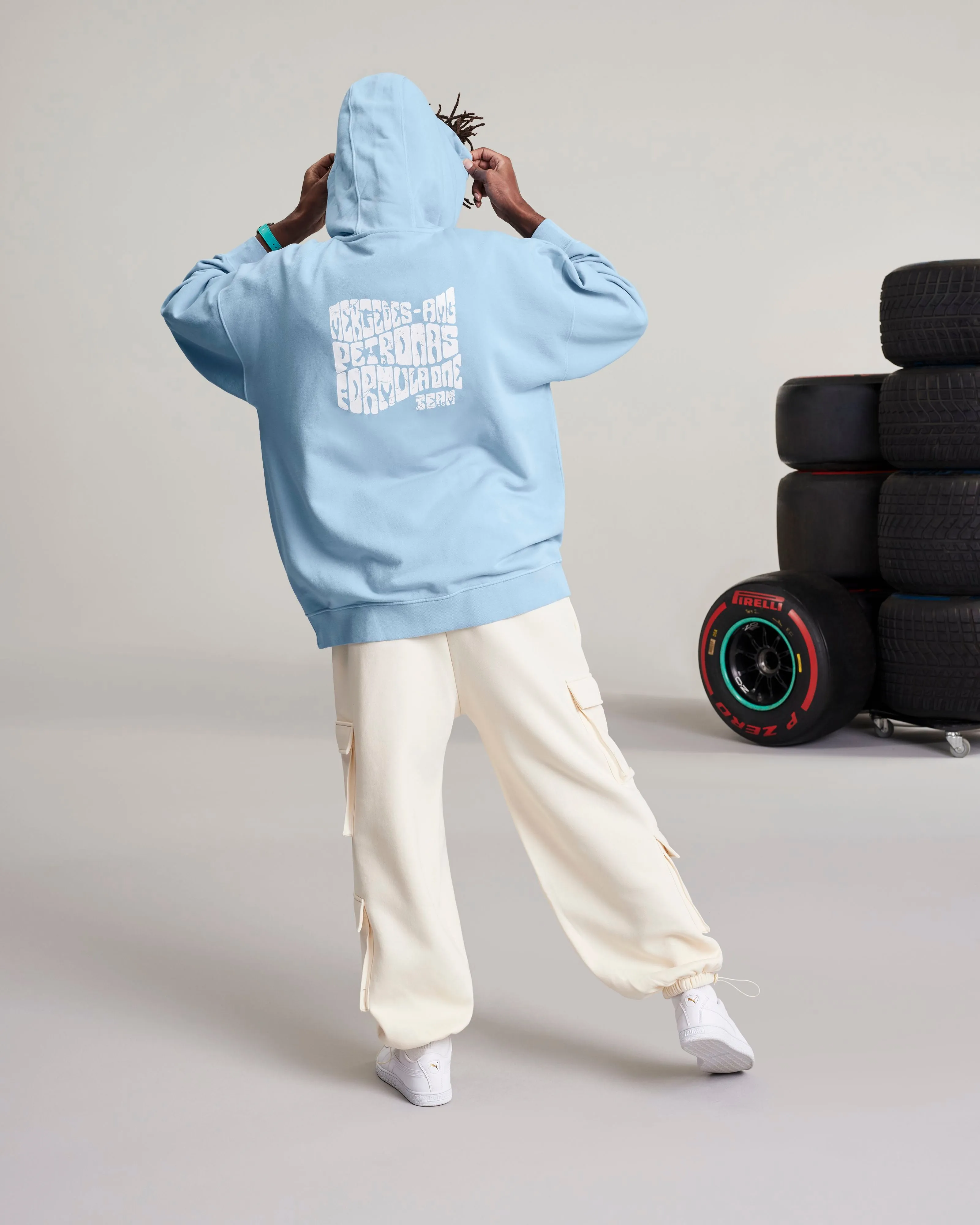 Mens Retro Hoody Sky