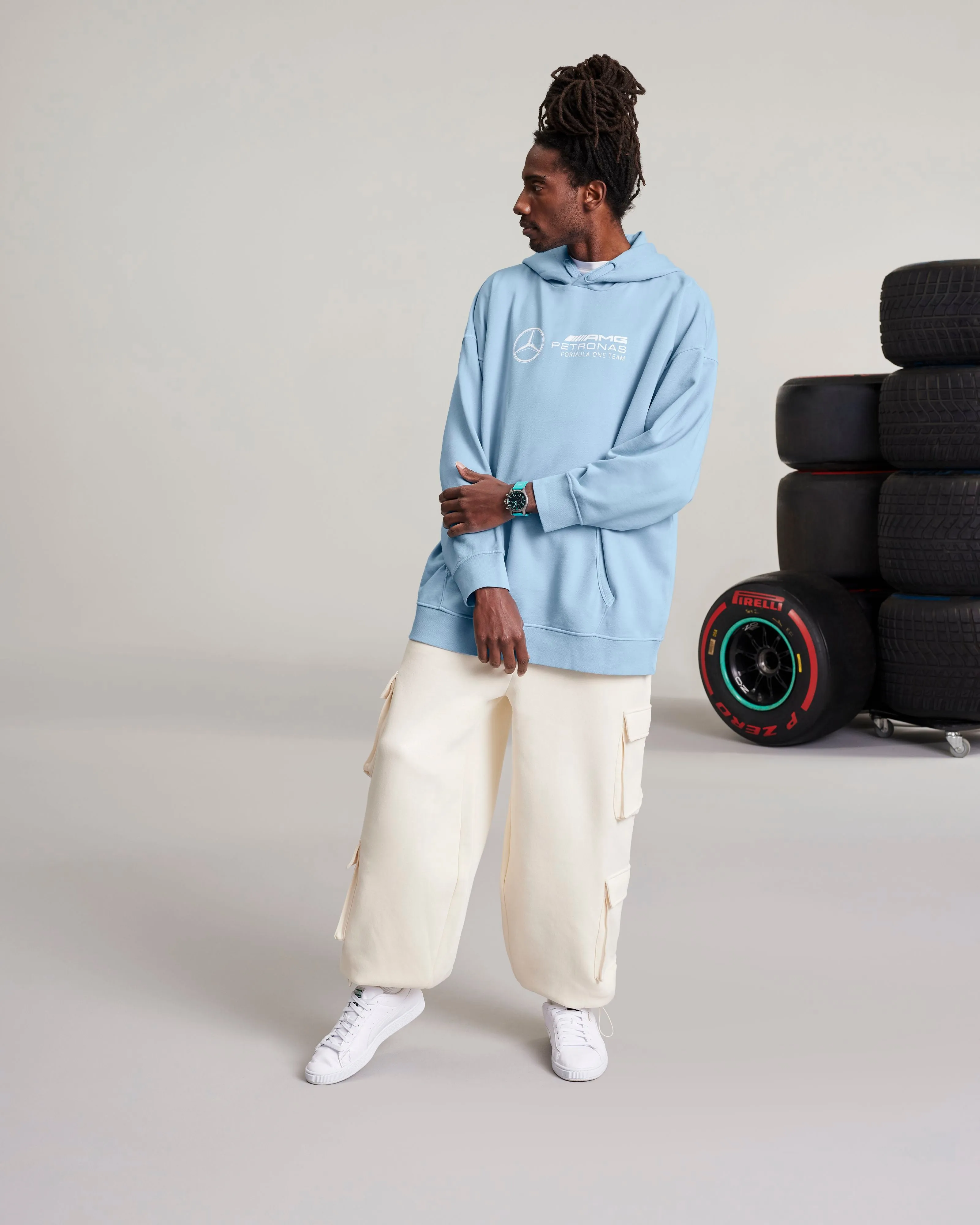Mens Retro Hoody Sky