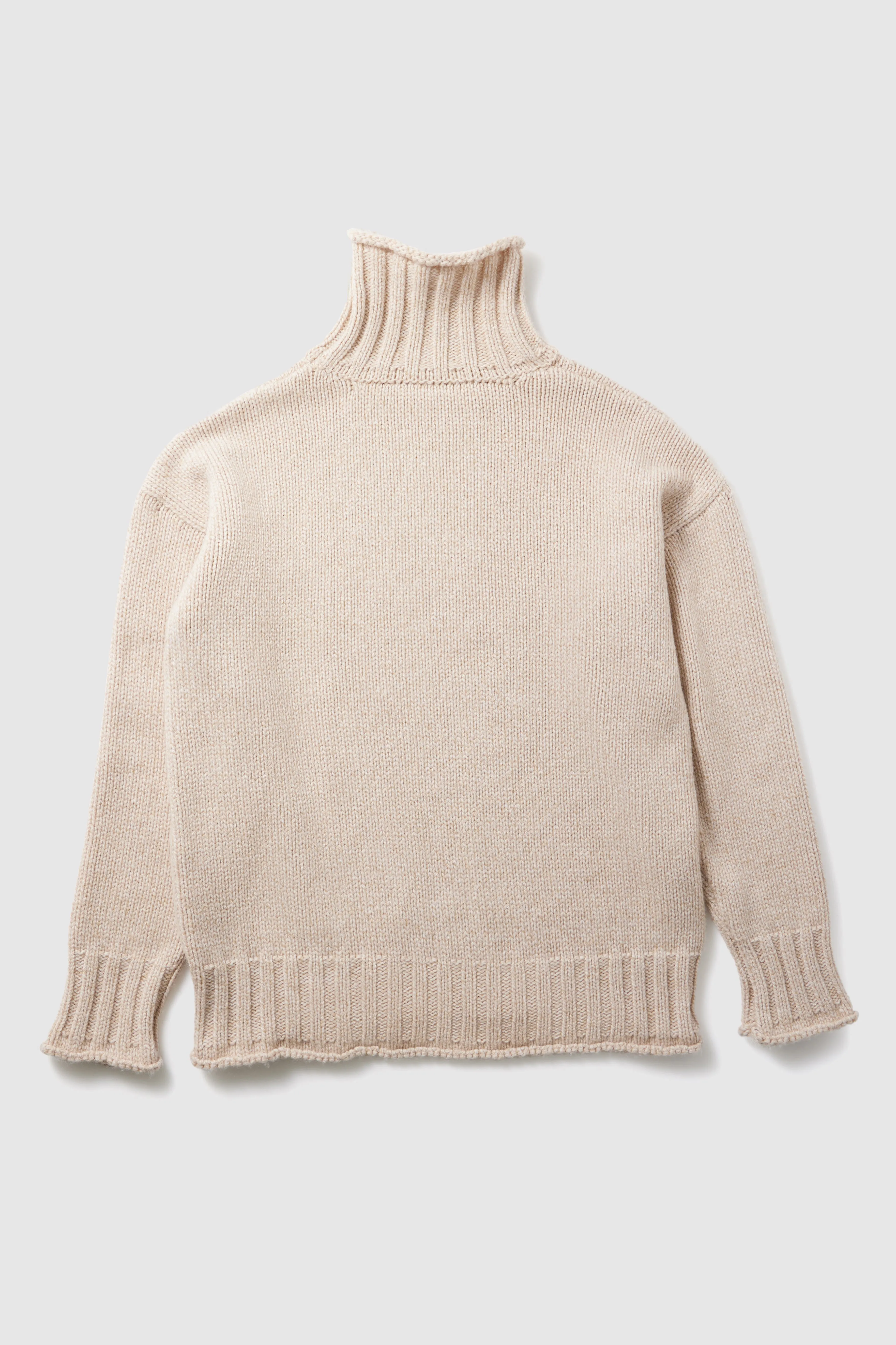 Opal Turtleneck in Chalk Knit
