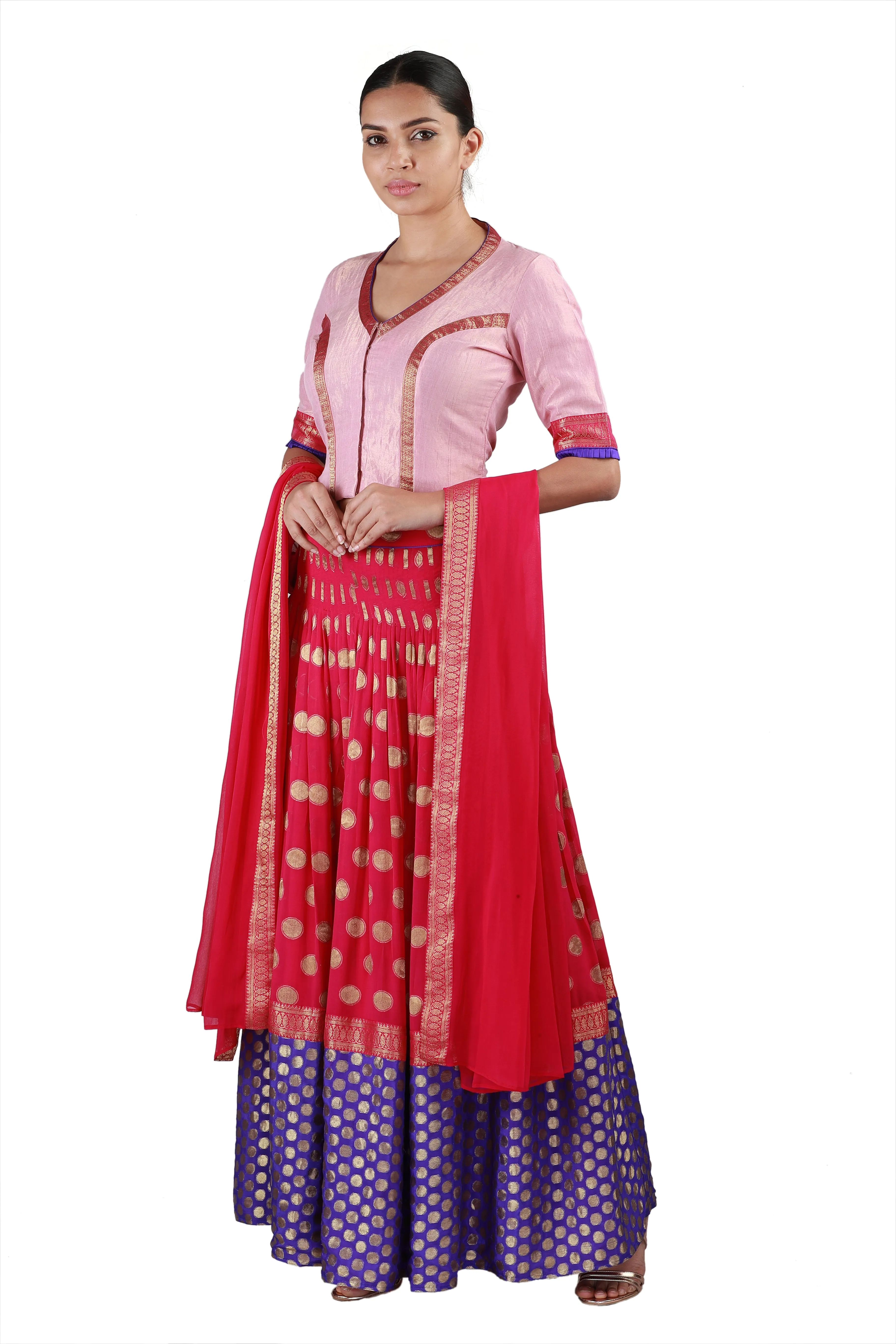 Pink and Purple Lehenga