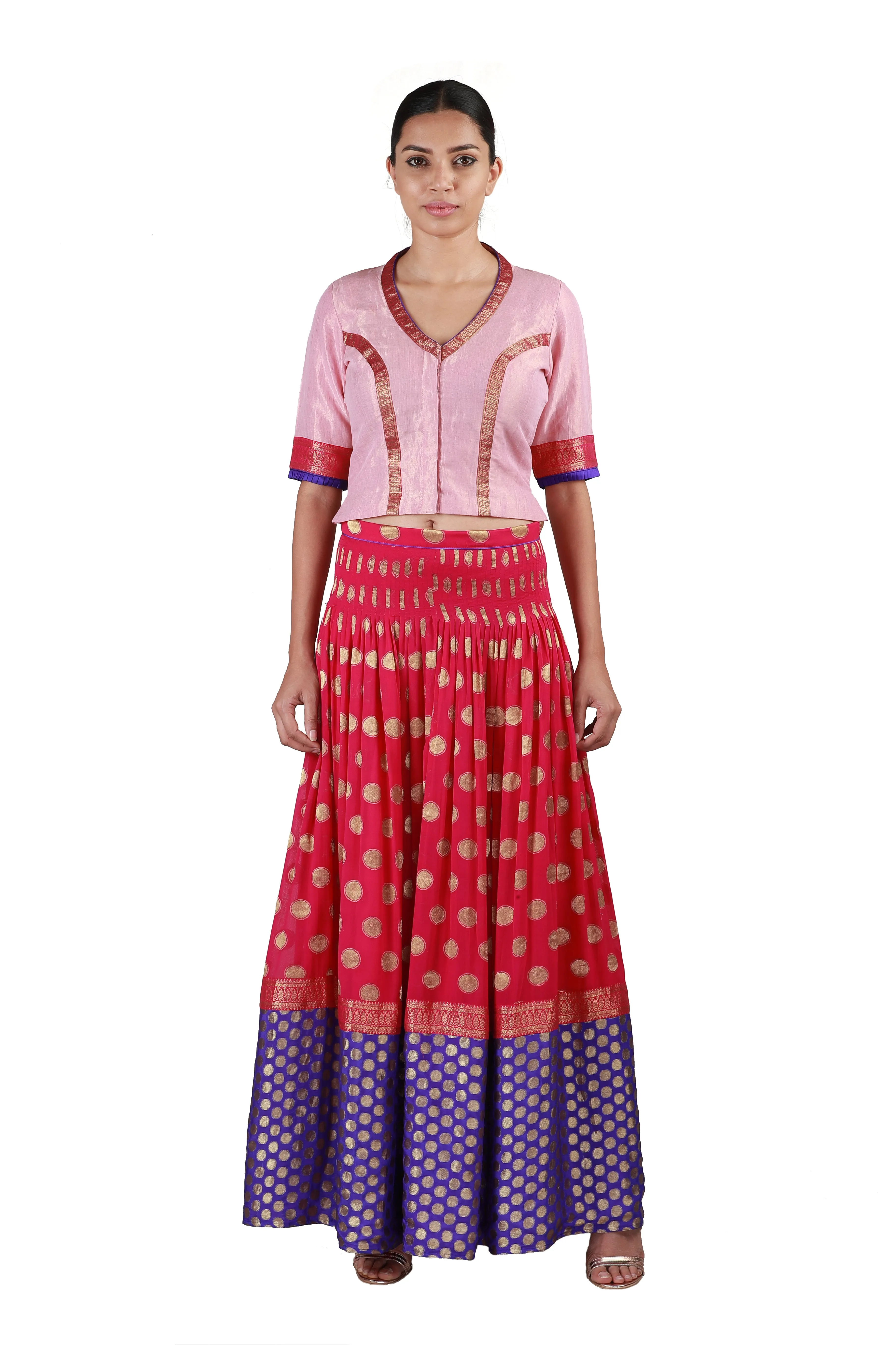 Pink and Purple Lehenga