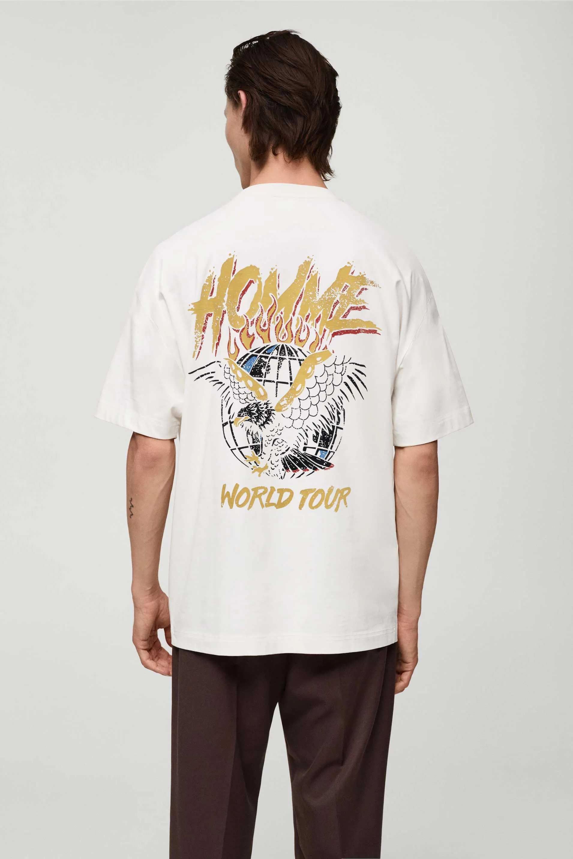 Polo Republica Men's World Tour Printed Oversized Tee Shirt