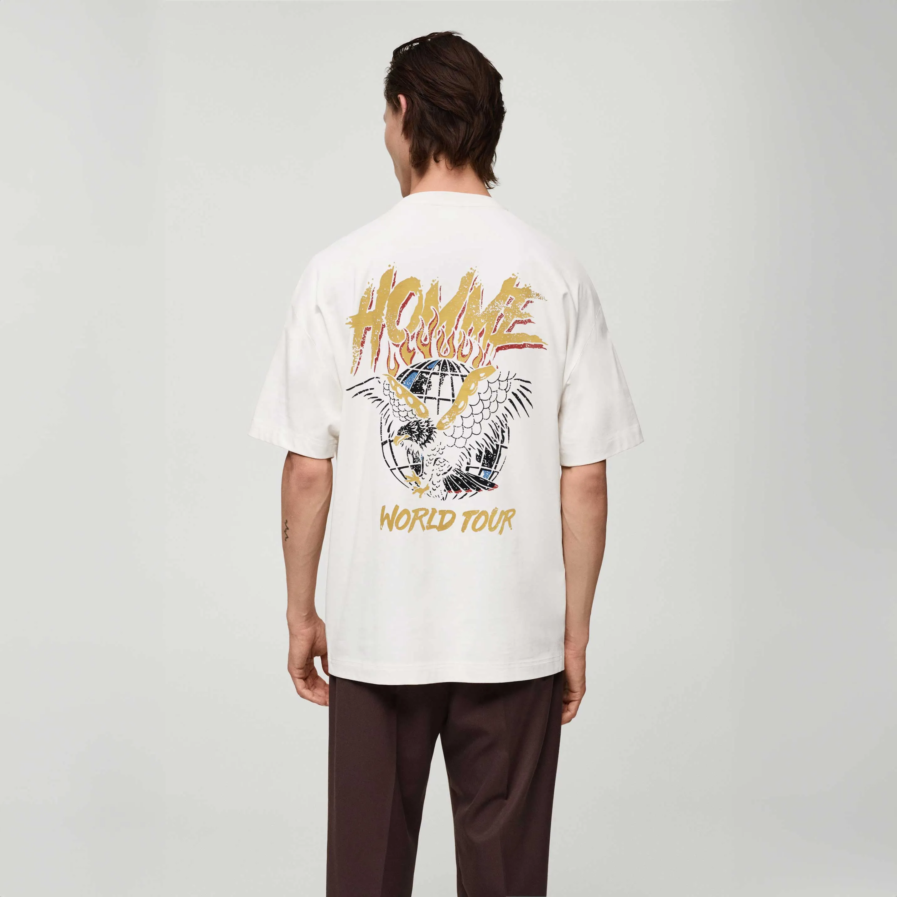 Polo Republica Men's World Tour Printed Oversized Tee Shirt