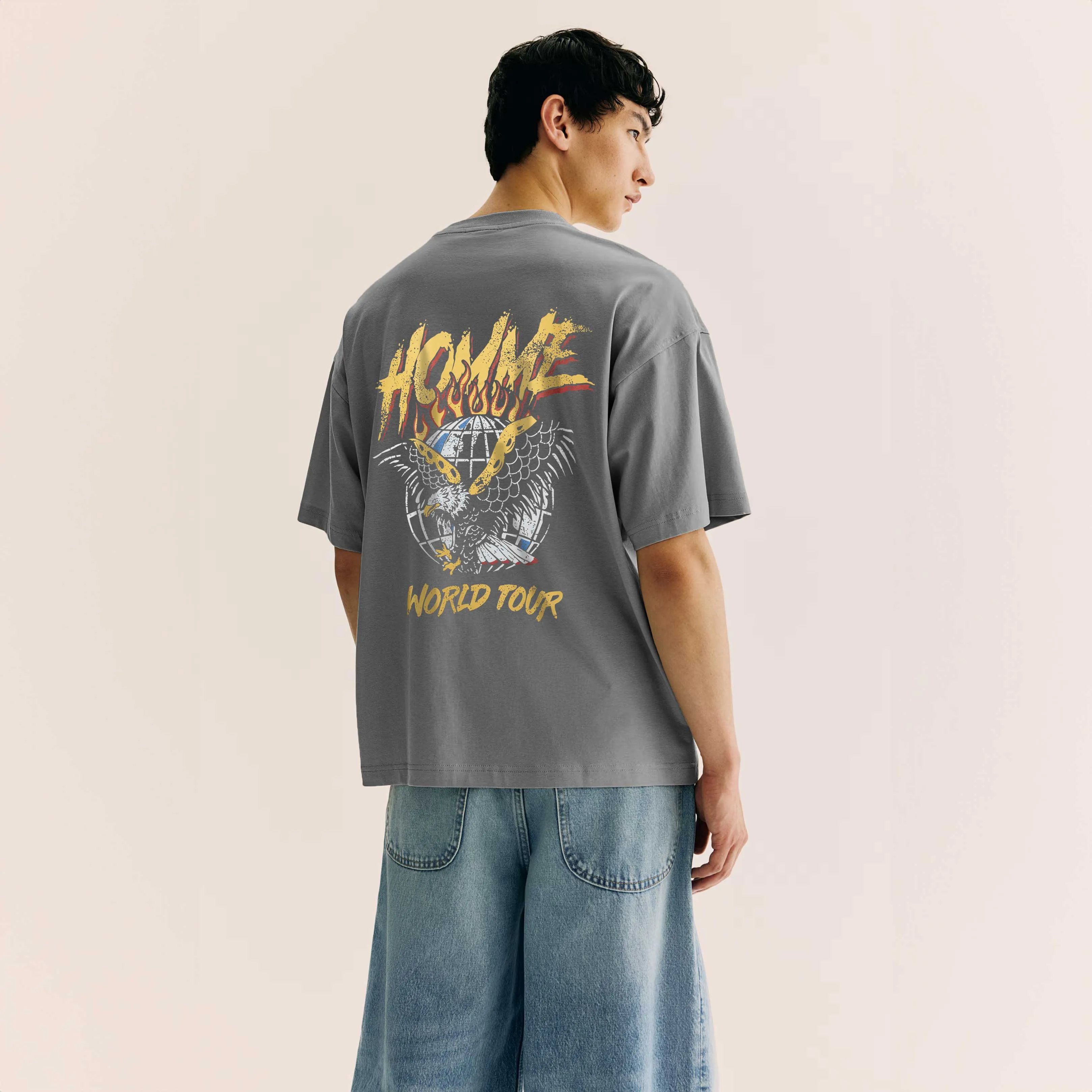 Polo Republica Men's World Tour Printed Oversized Tee Shirt