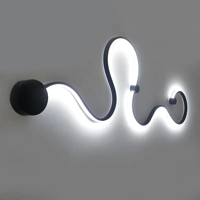 QIYI Modern Acrylic home deco in White black iron body sconce
