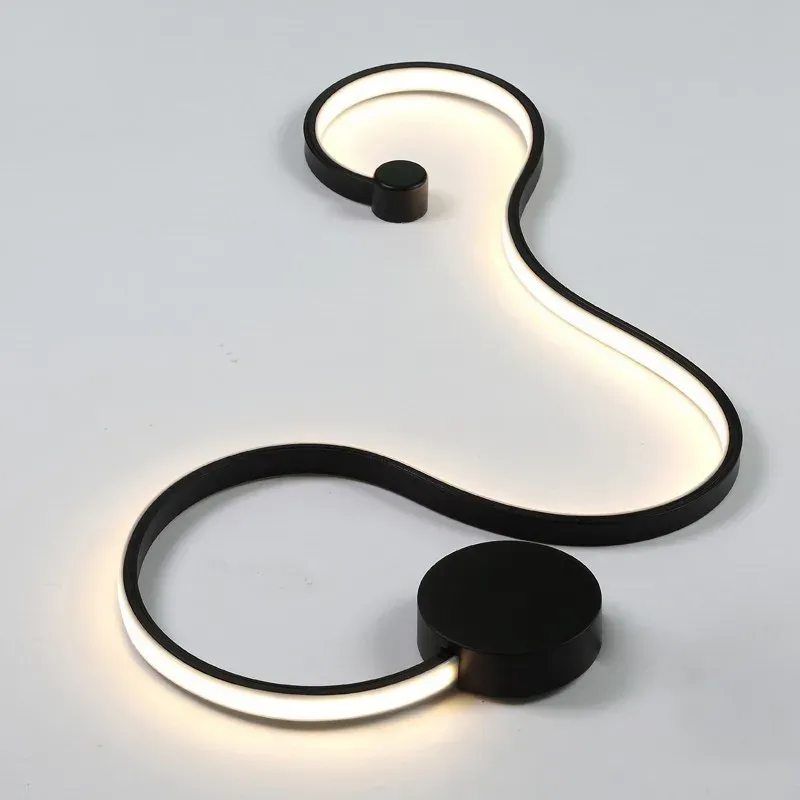 QIYI Modern Acrylic home deco in White black iron body sconce