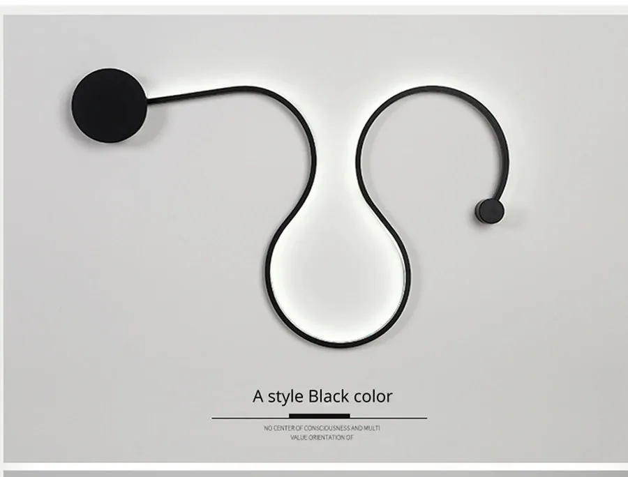 QIYI Modern Acrylic home deco in White black iron body sconce