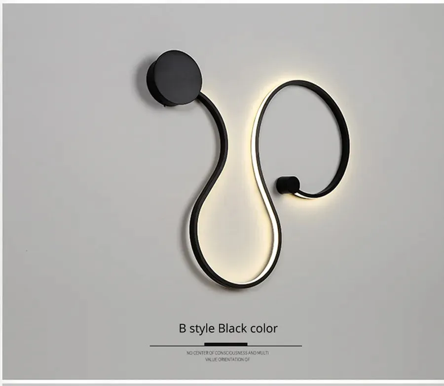 QIYI Modern Acrylic home deco in White black iron body sconce