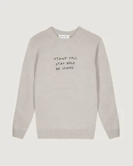 "Stand Tall Be Iconic" choiseul wool sweater