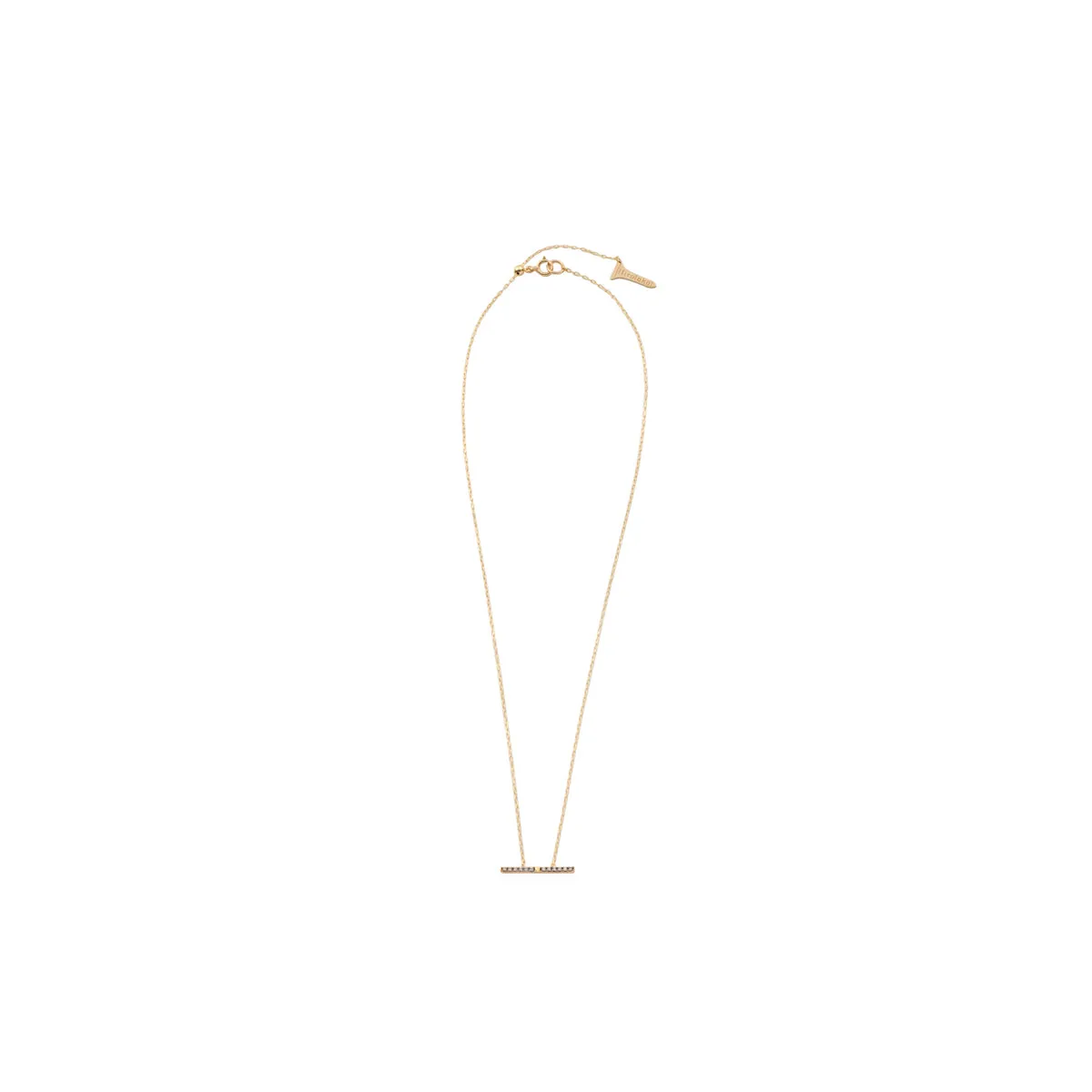 "Trapeze" Diamond Necklace Medium size Black Ruthenium Plated