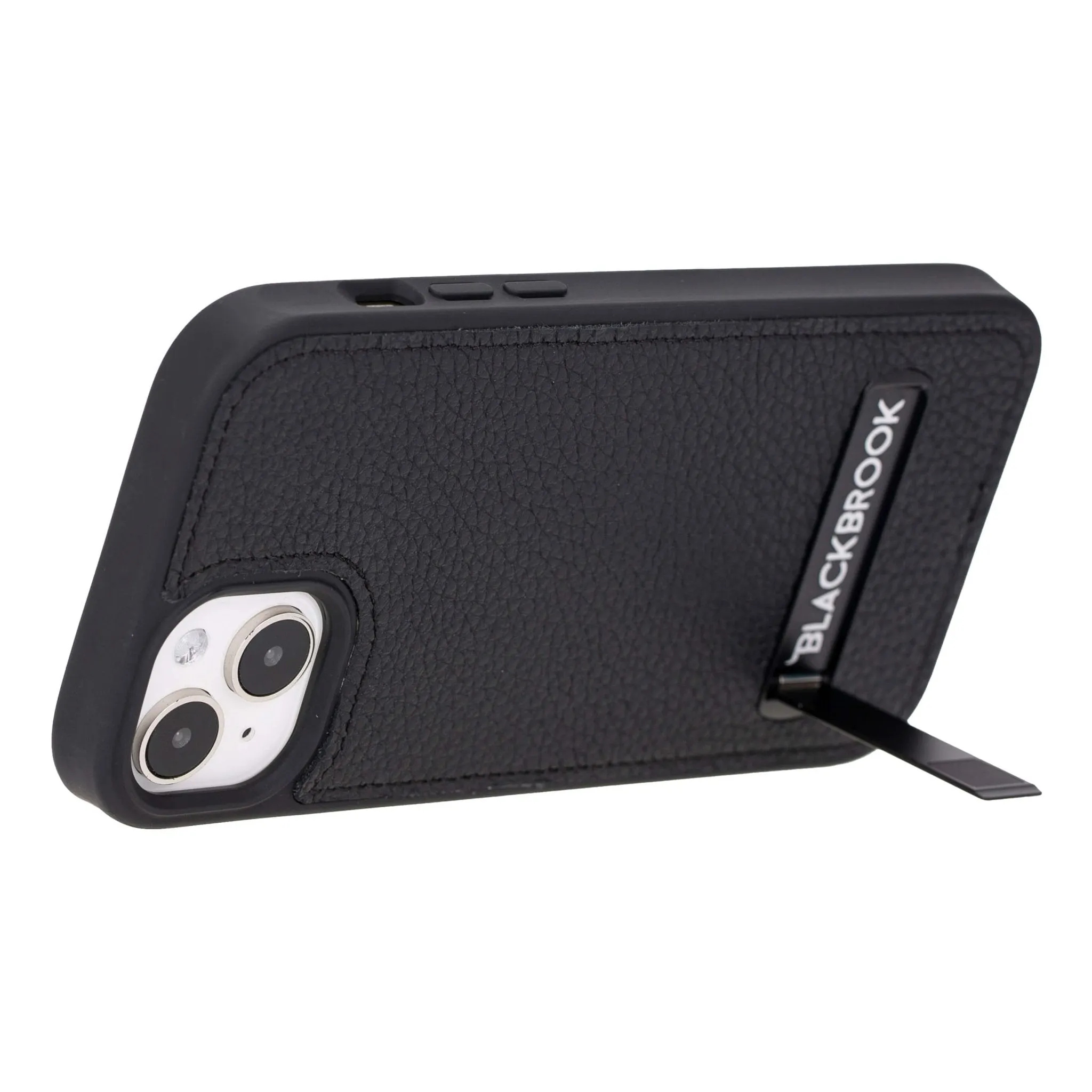 Reed iPhone 15 Plus Snap-On with Stand Case, Pebble Black