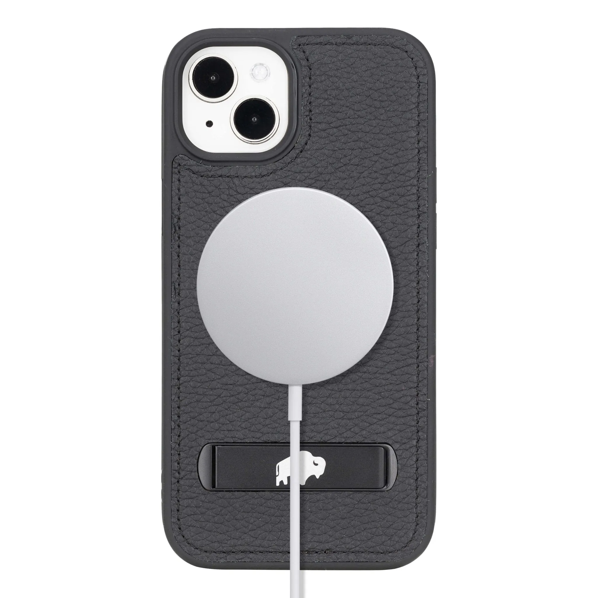 Reed iPhone 15 Plus Snap-On with Stand Case, Pebble Black