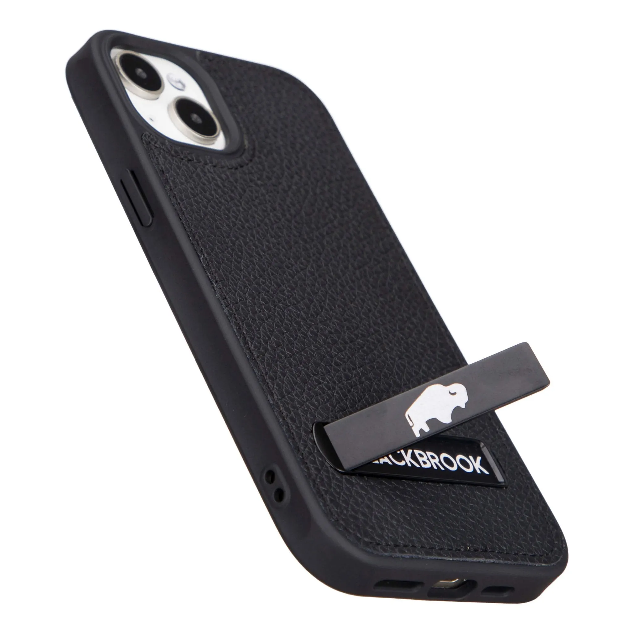 Reed iPhone 15 Plus Snap-On with Stand Case, Pebble Black