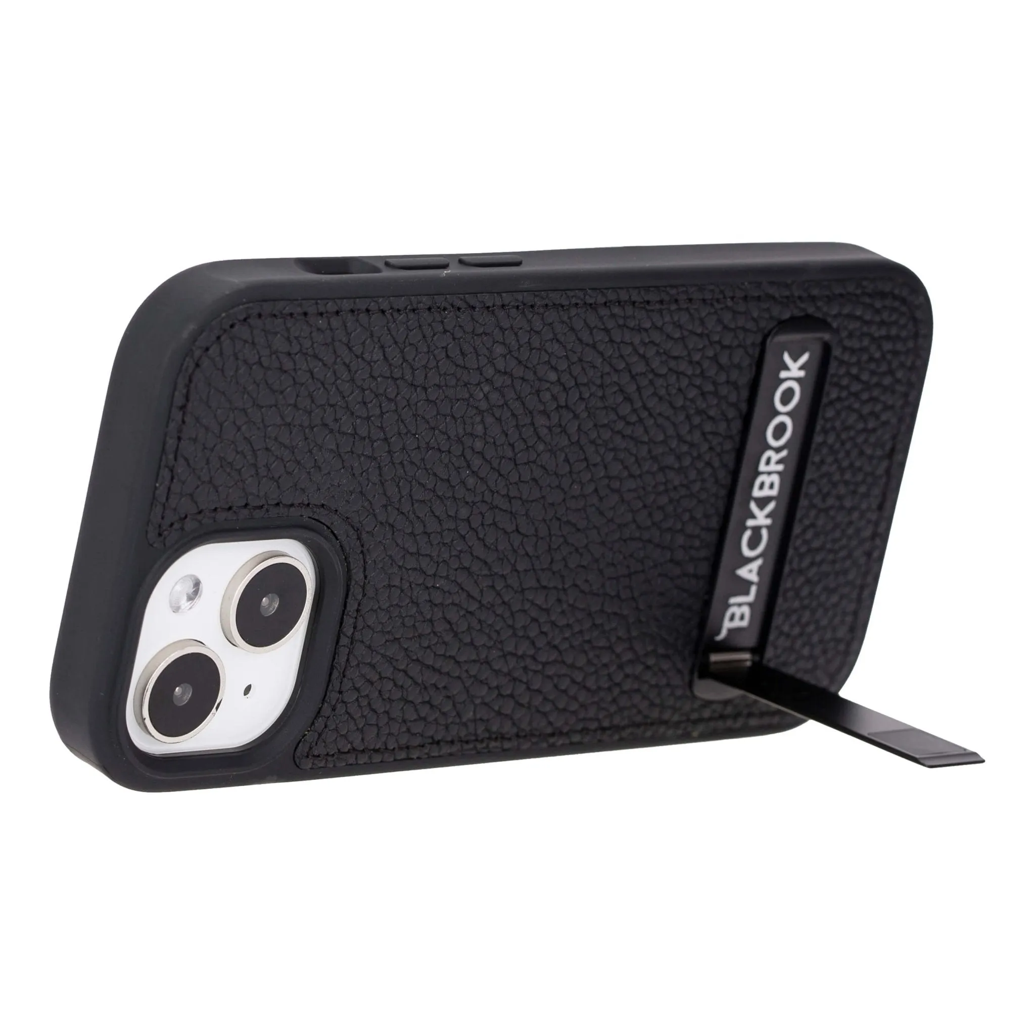 Reed iPhone 15 Snap-On with Stand Case, Pebble Black