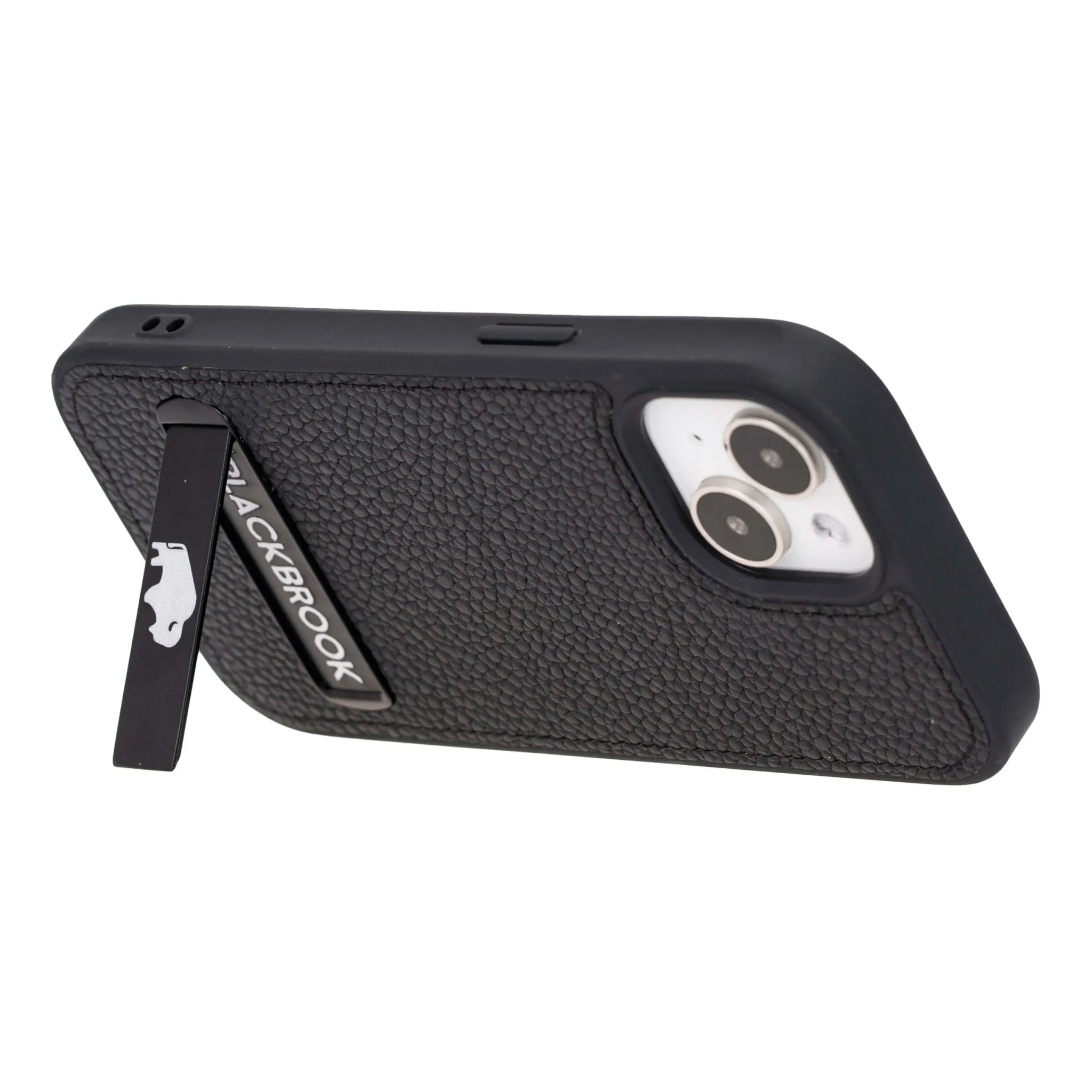 Reed iPhone 15 Snap-On with Stand Case, Pebble Black