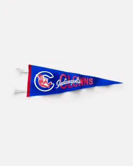 Royal Blue Indianapolis Clowns NLBM Oxford Pennant