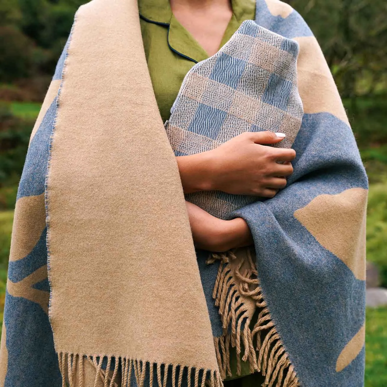 Sea Holly Merino Wool Hot Water Bottle