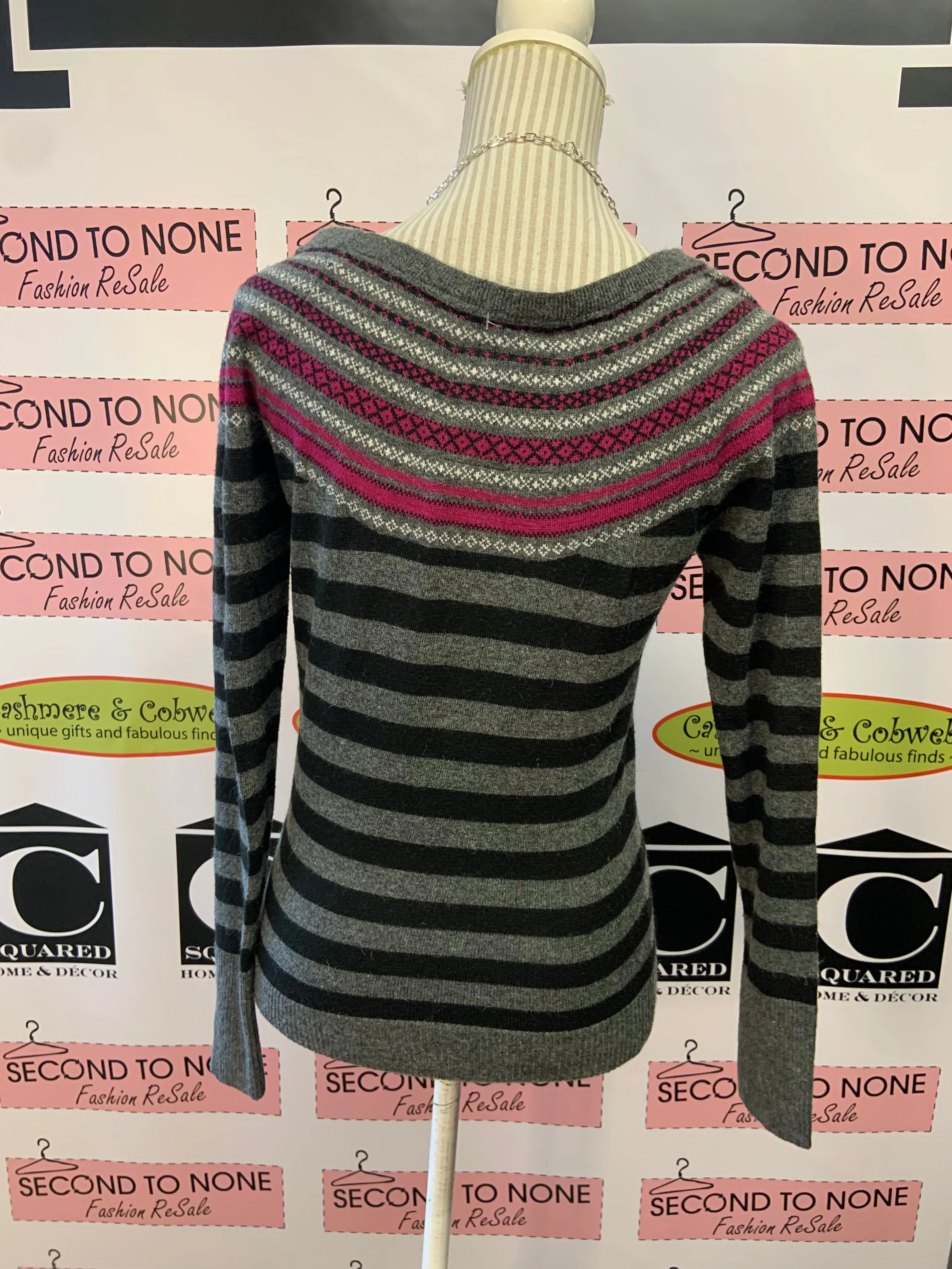 Striped Thin Sweater (Size S)