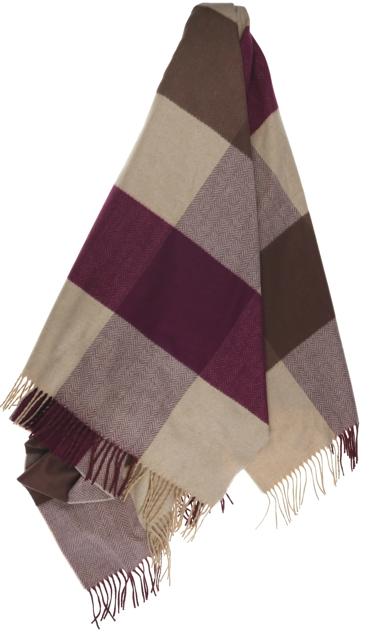 Sustainability Edition Herringbone Box Plaid Cashmink Throw