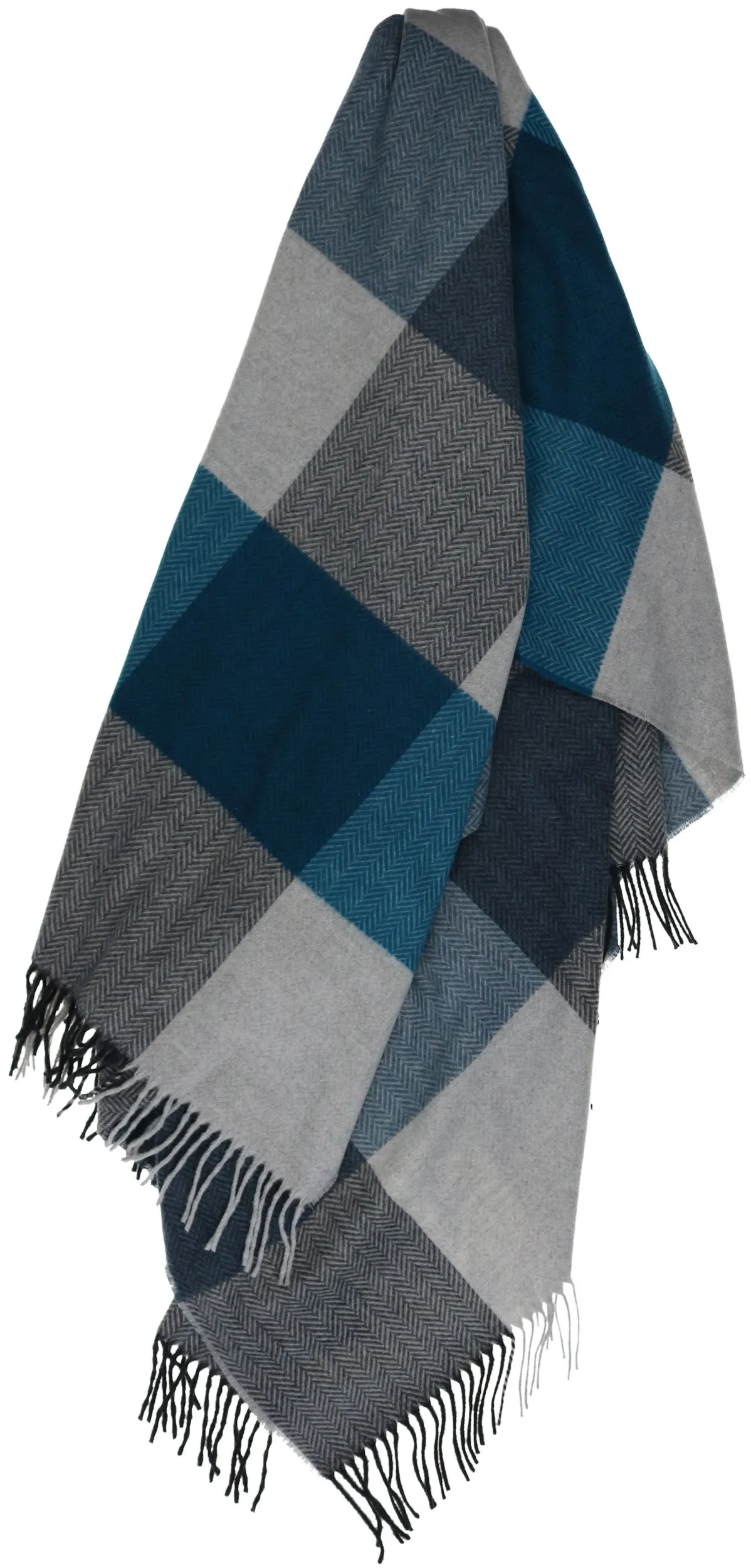 Sustainability Edition Herringbone Box Plaid Cashmink Throw