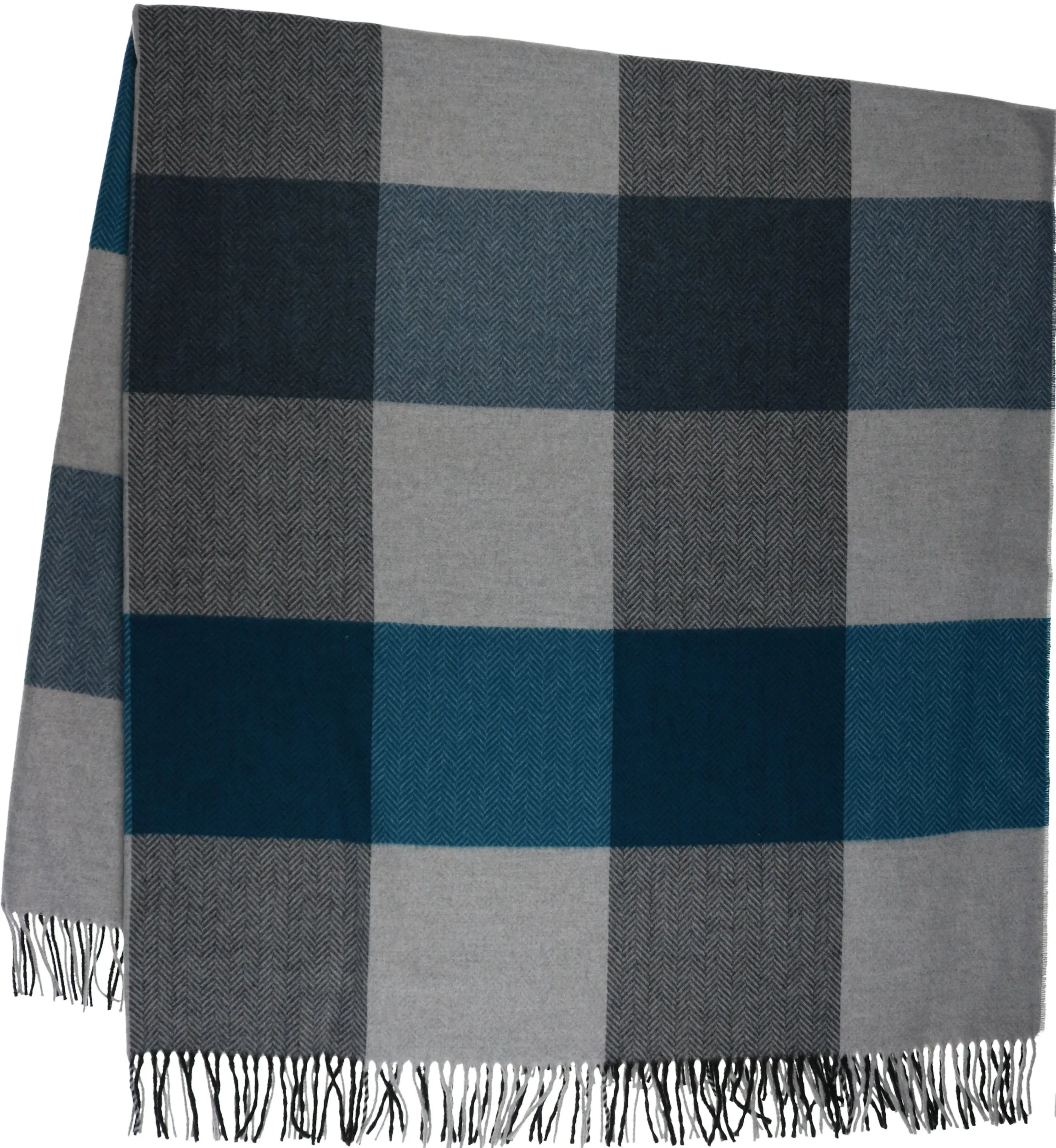 Sustainability Edition Herringbone Box Plaid Cashmink Throw