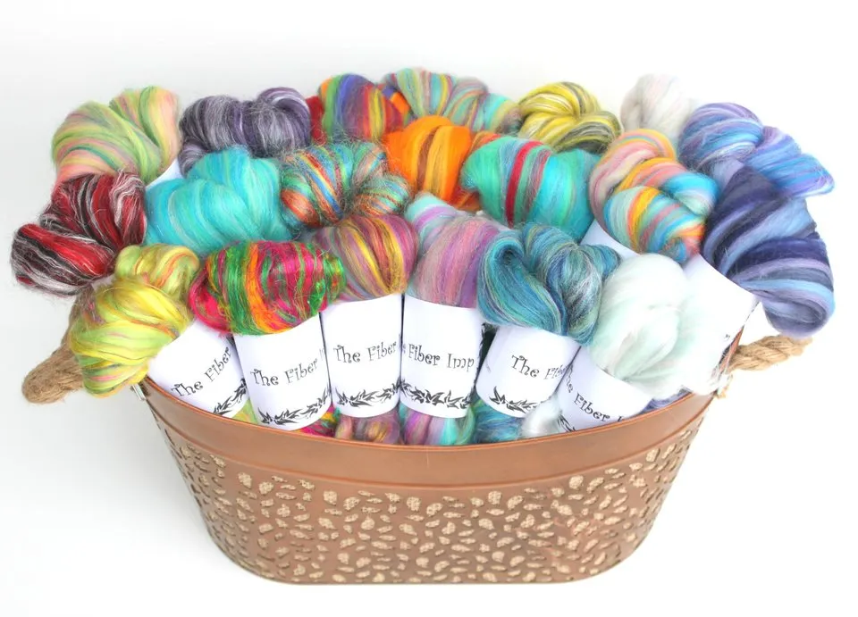 The Fiber Imp Blended Roving, Small Packs