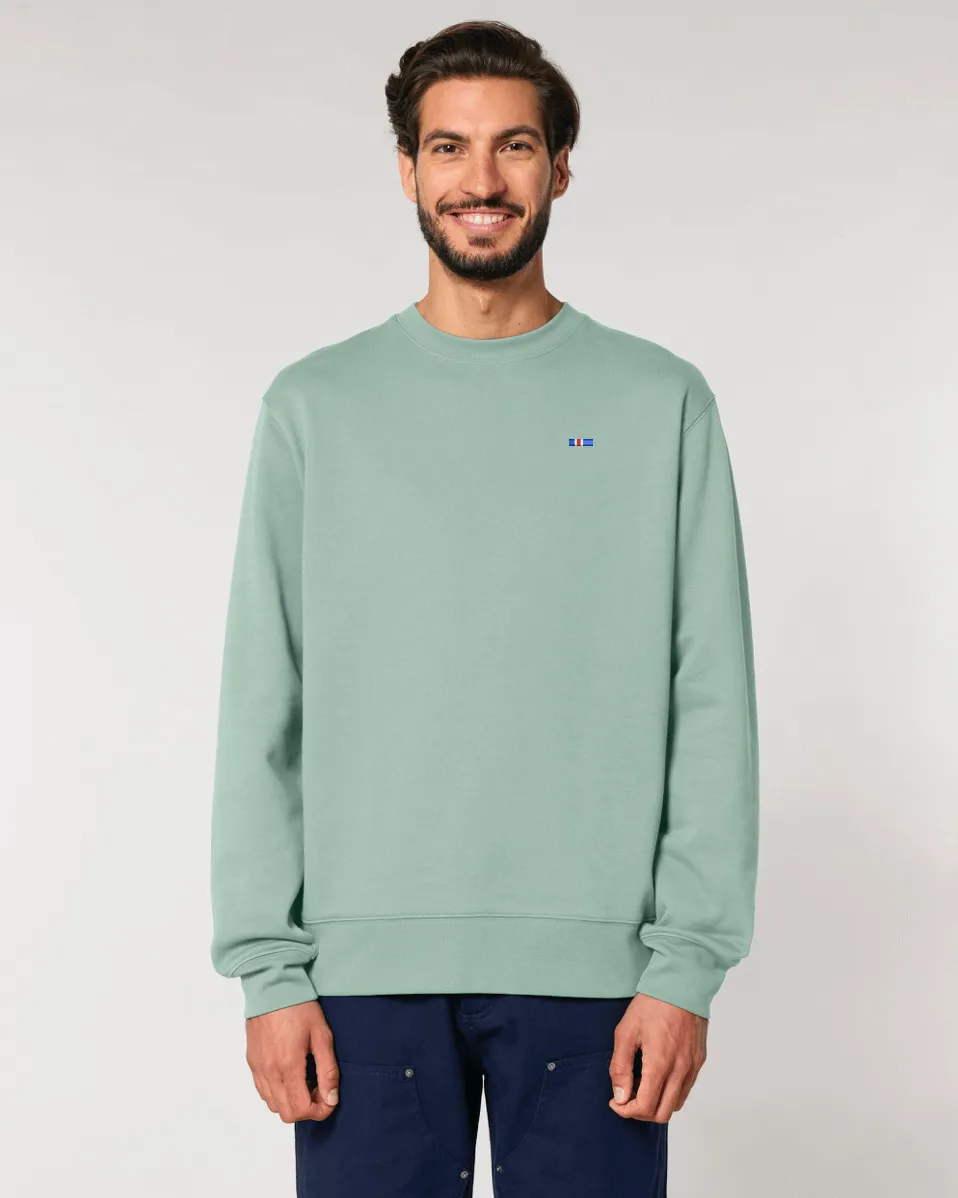 Tiny Flag Sweatshirt | Unisex Regular Fit | 100% Organic Cotton.