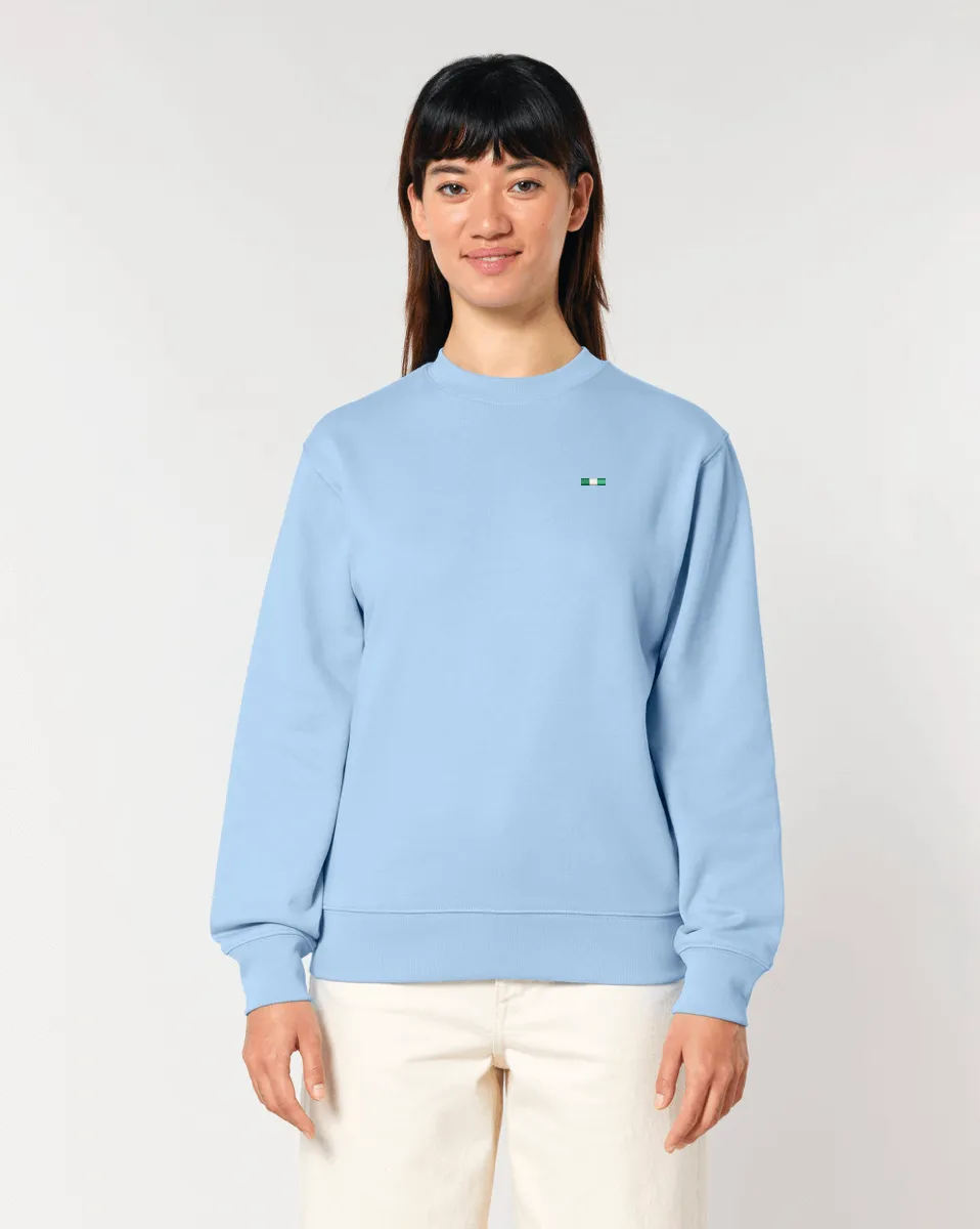 Tiny Flag Sweatshirt | Unisex Regular Fit | 100% Organic Cotton.